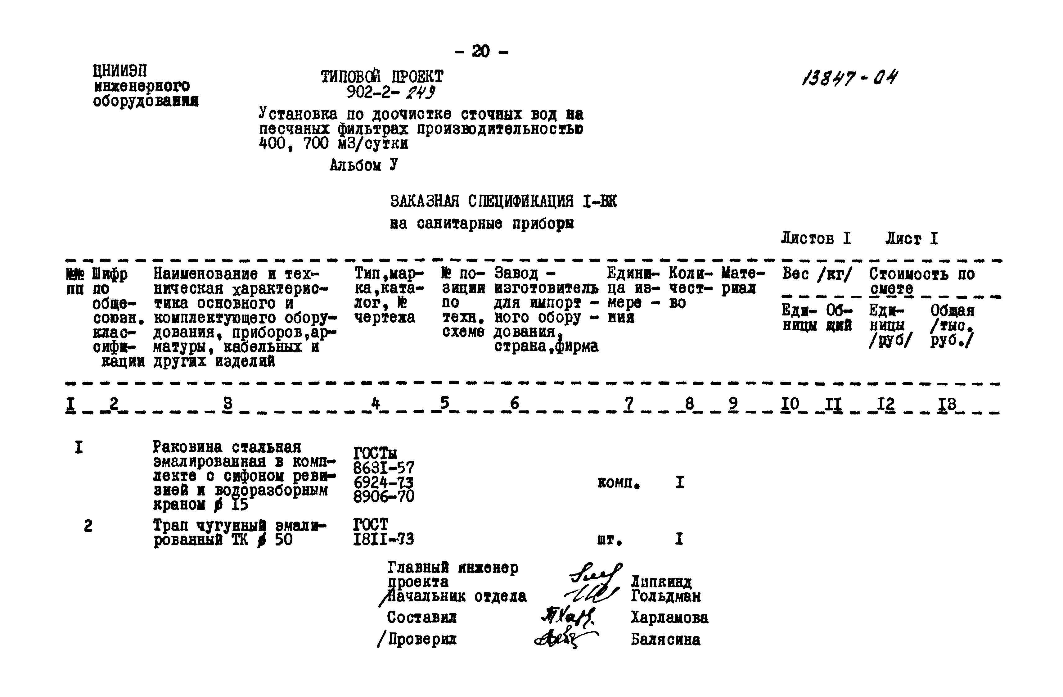 Типовой проект 902-2-249