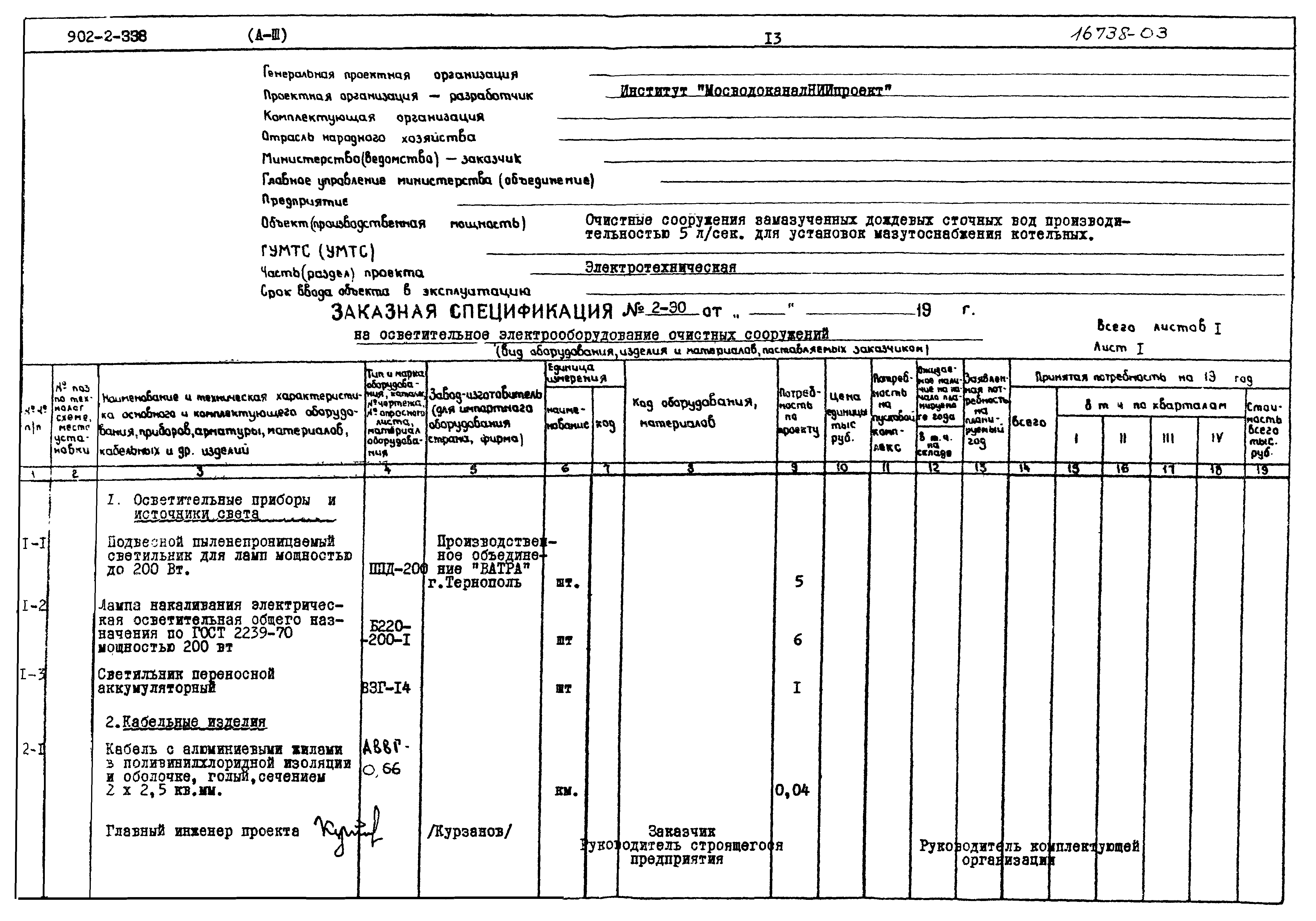 Типовой проект 902-2-338