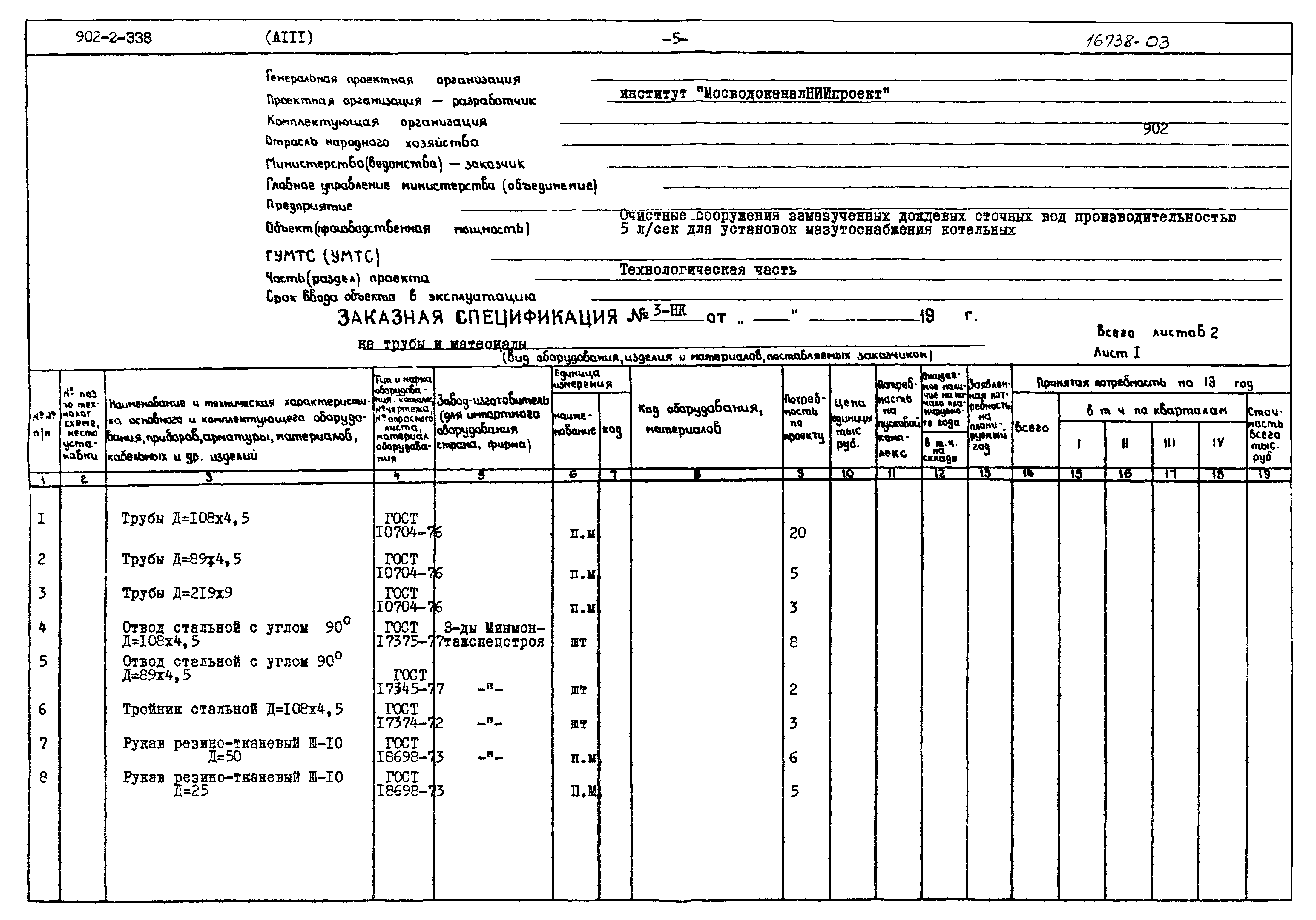 Типовой проект 902-2-338