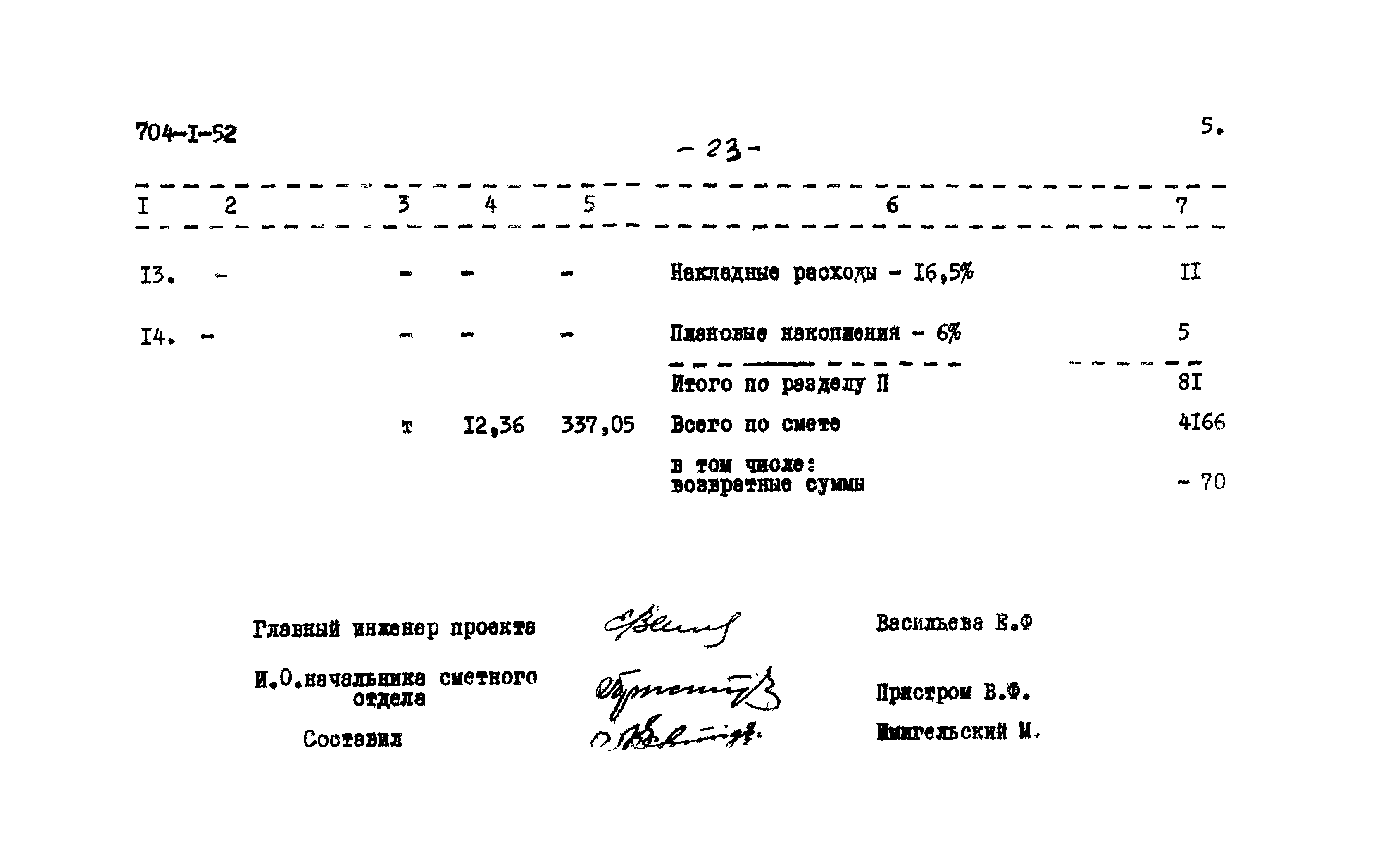 Типовой проект 704-1-52
