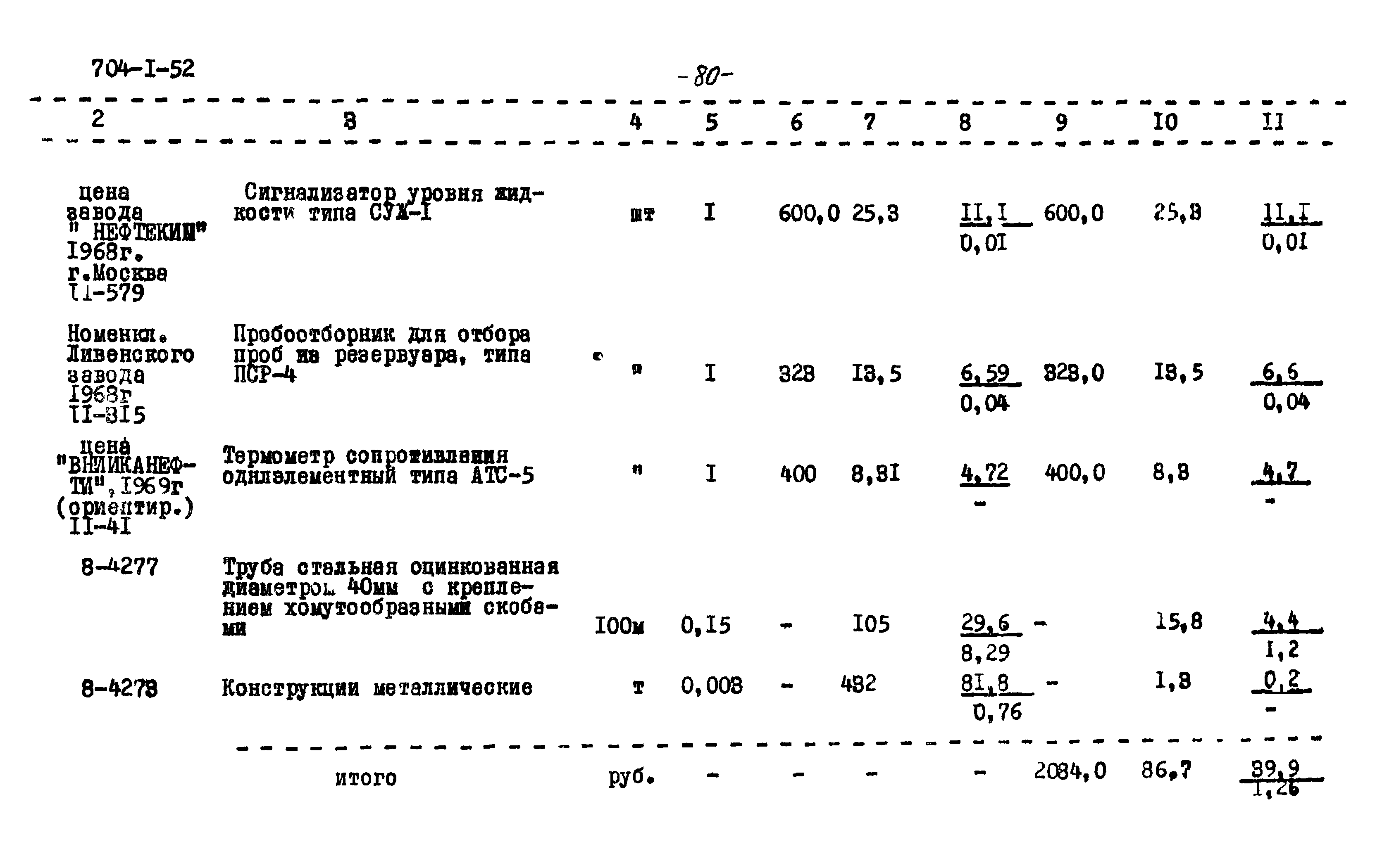 Типовой проект 704-1-52