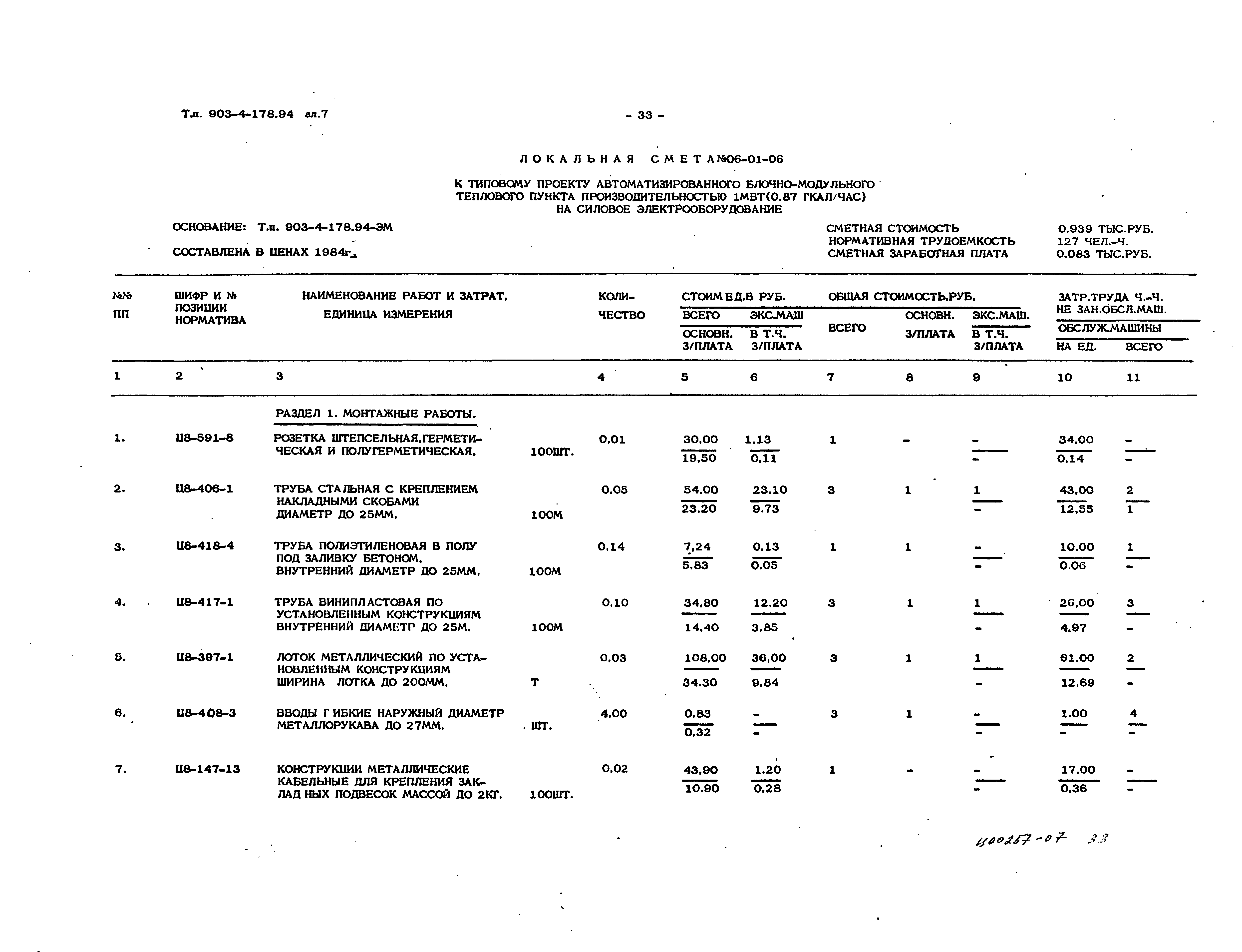 Типовой проект 903-4-178.94