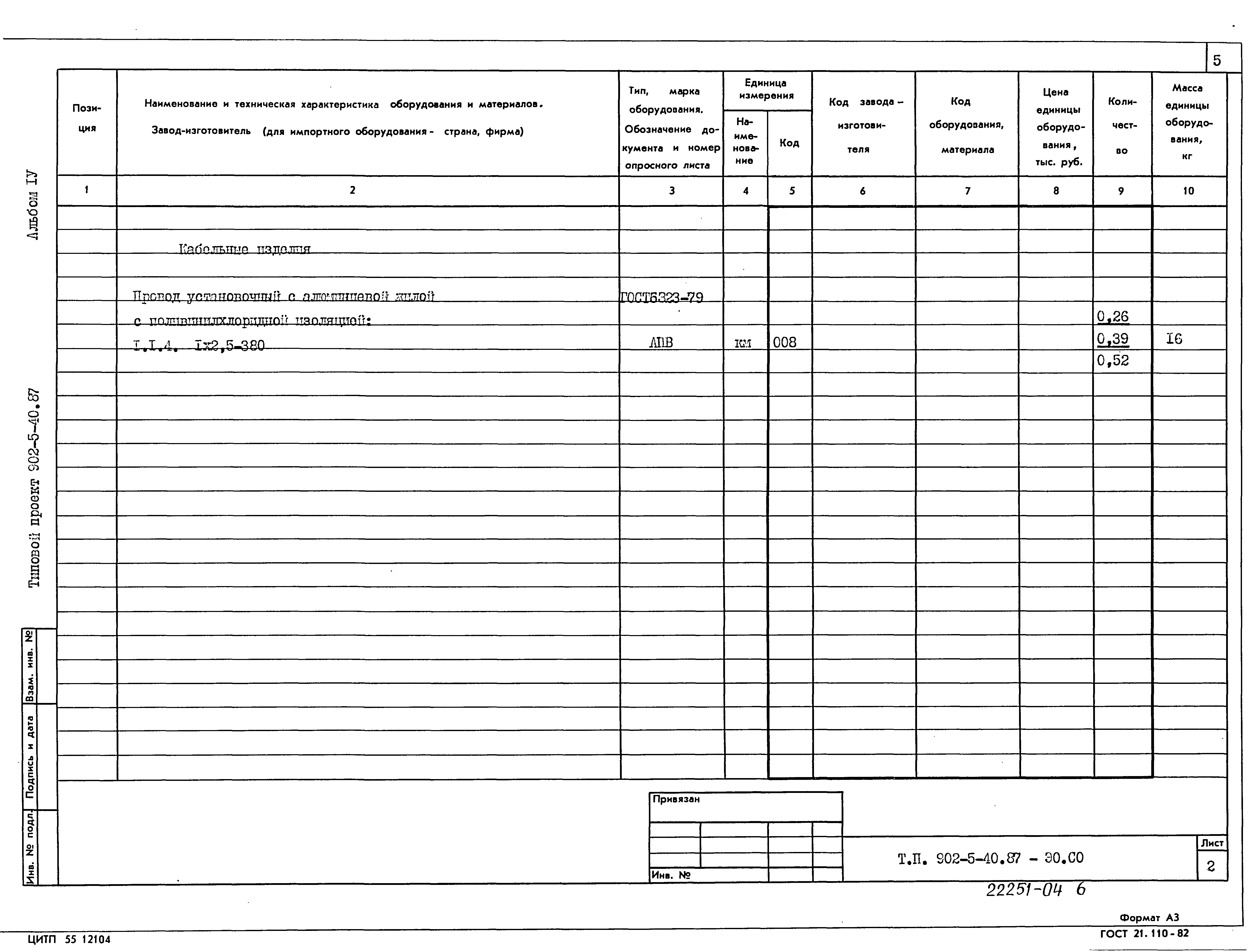 Типовой проект 902-5-40.87