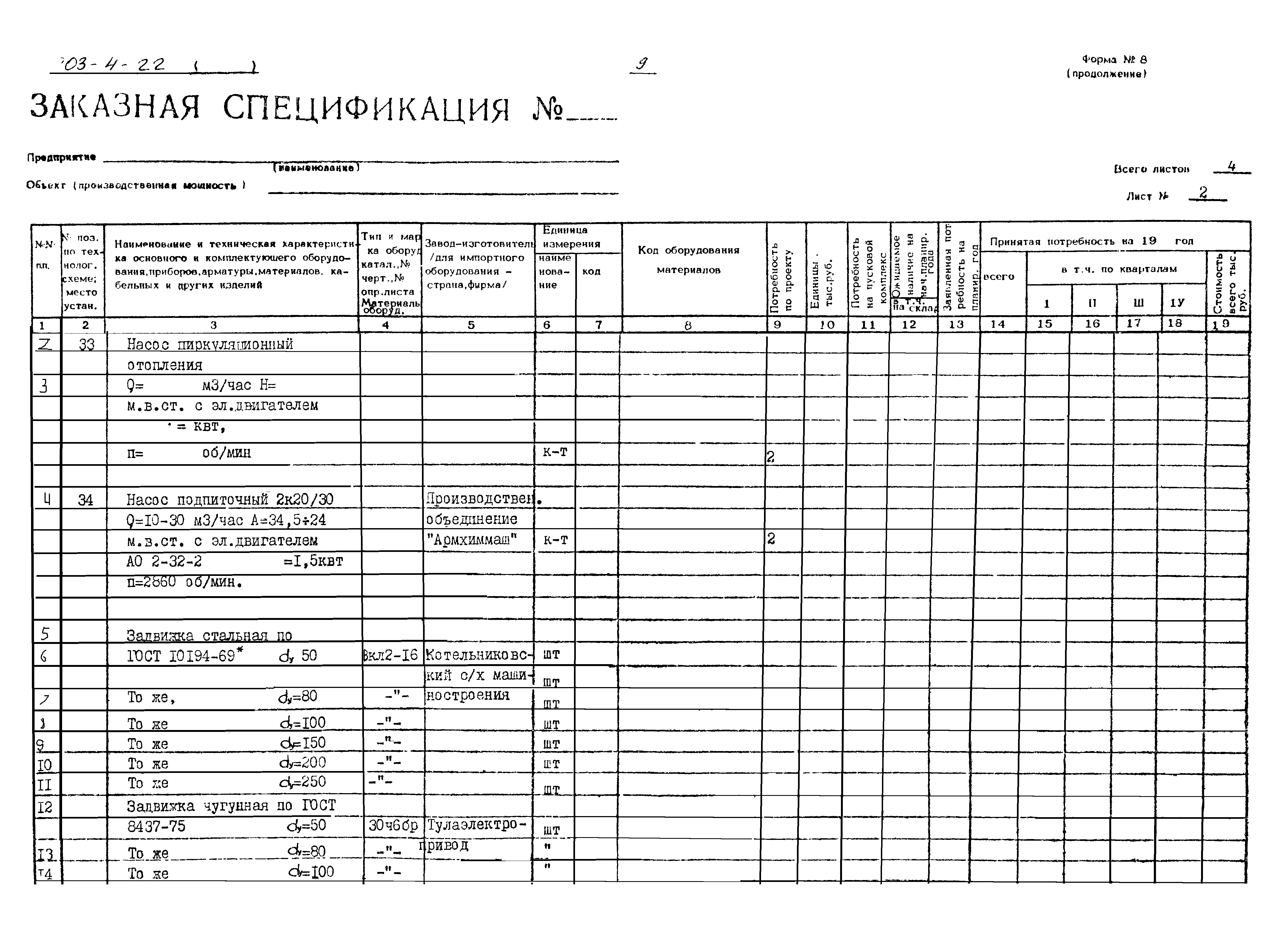 Типовой проект 903-4-22