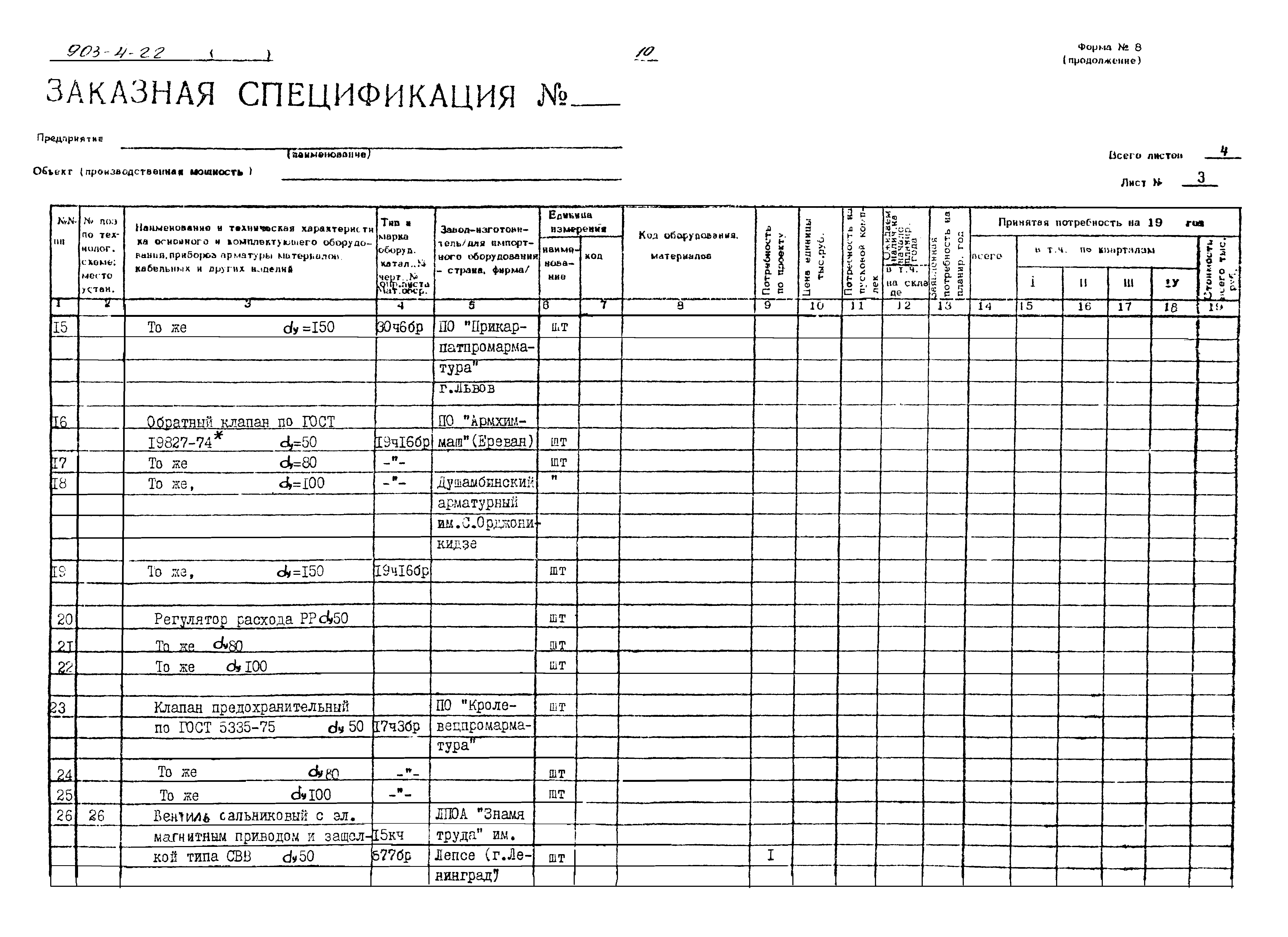 Типовой проект 903-4-22