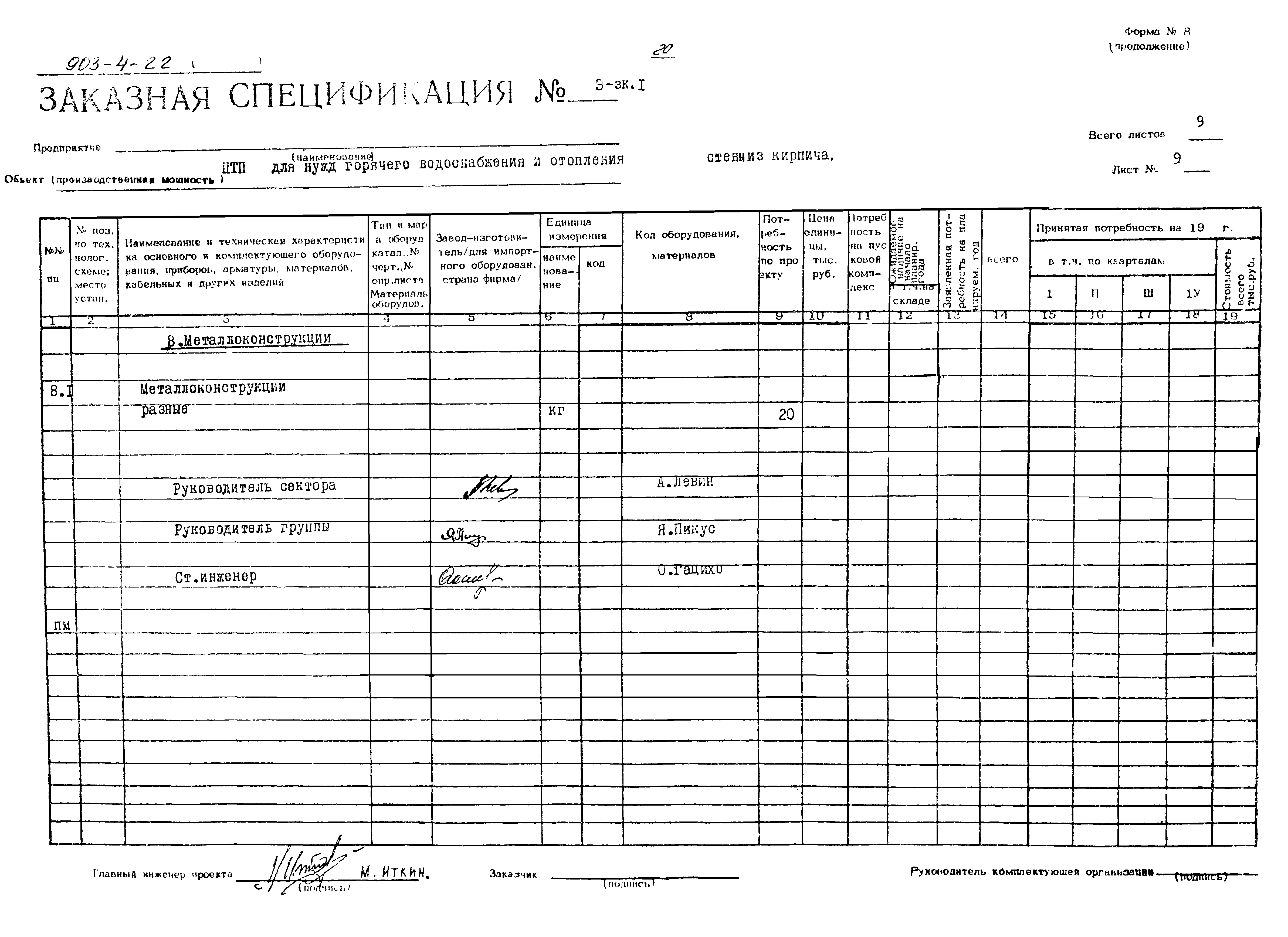 Типовой проект 903-4-22