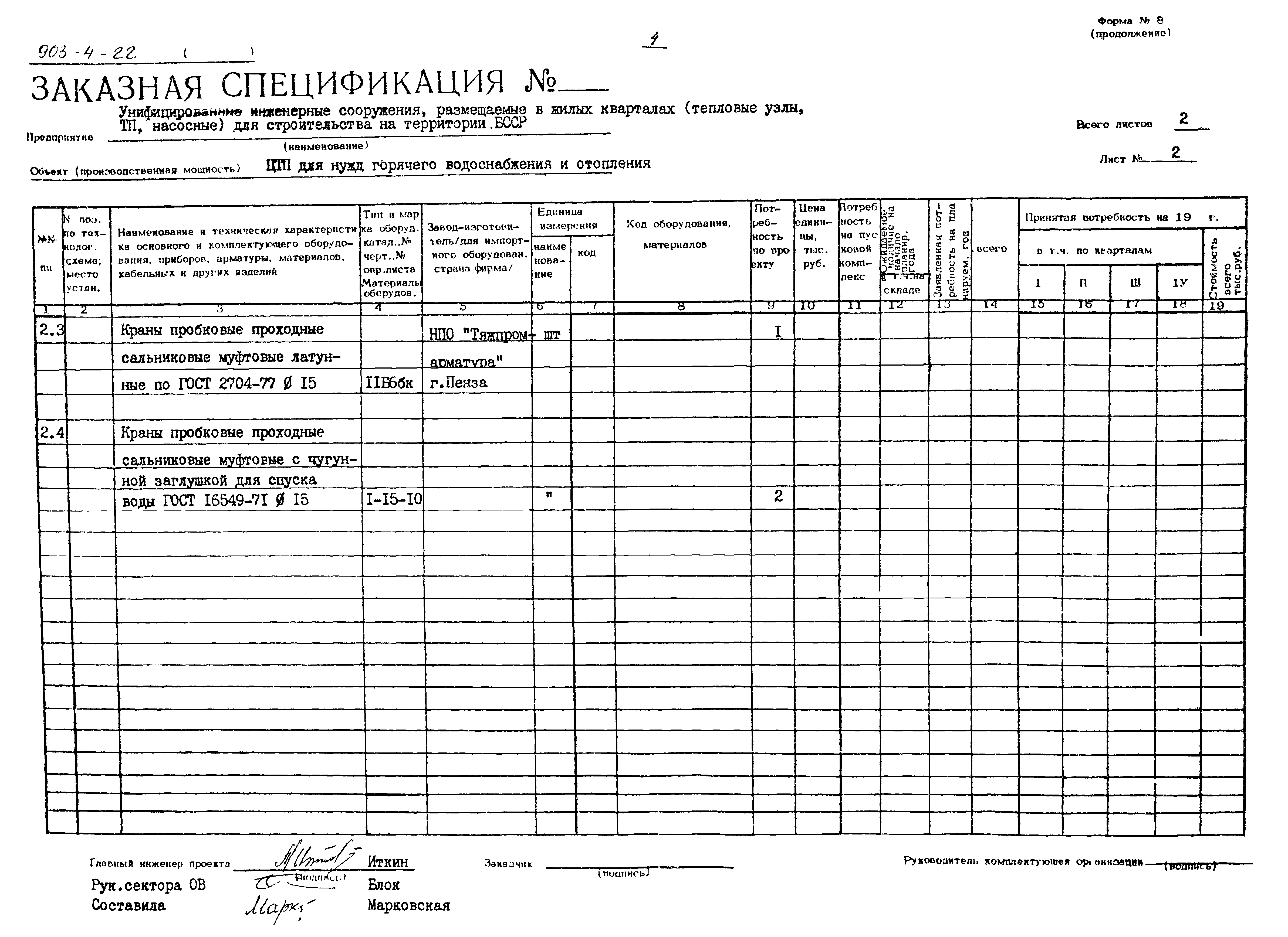 Типовой проект 903-4-22