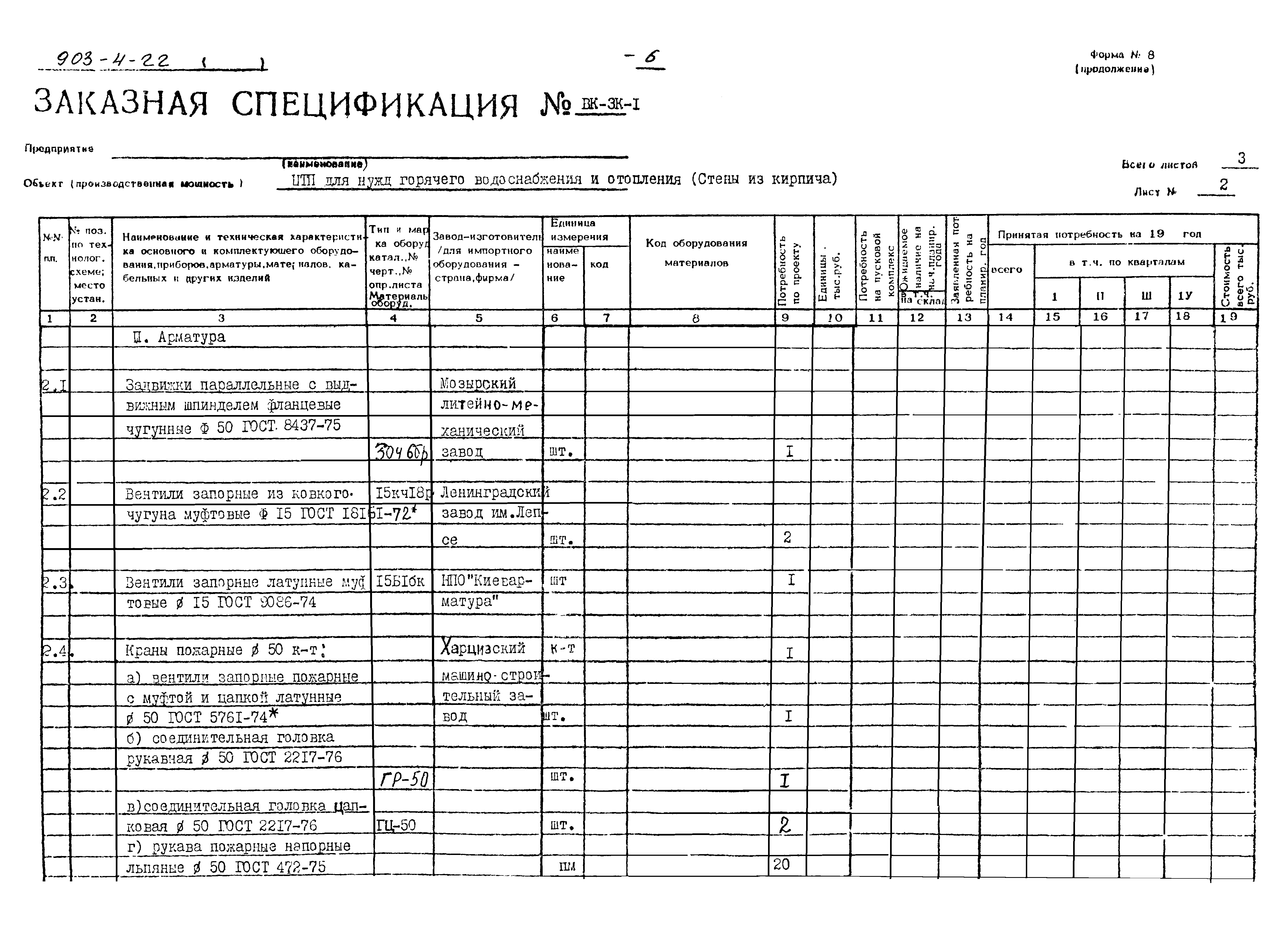 Типовой проект 903-4-22