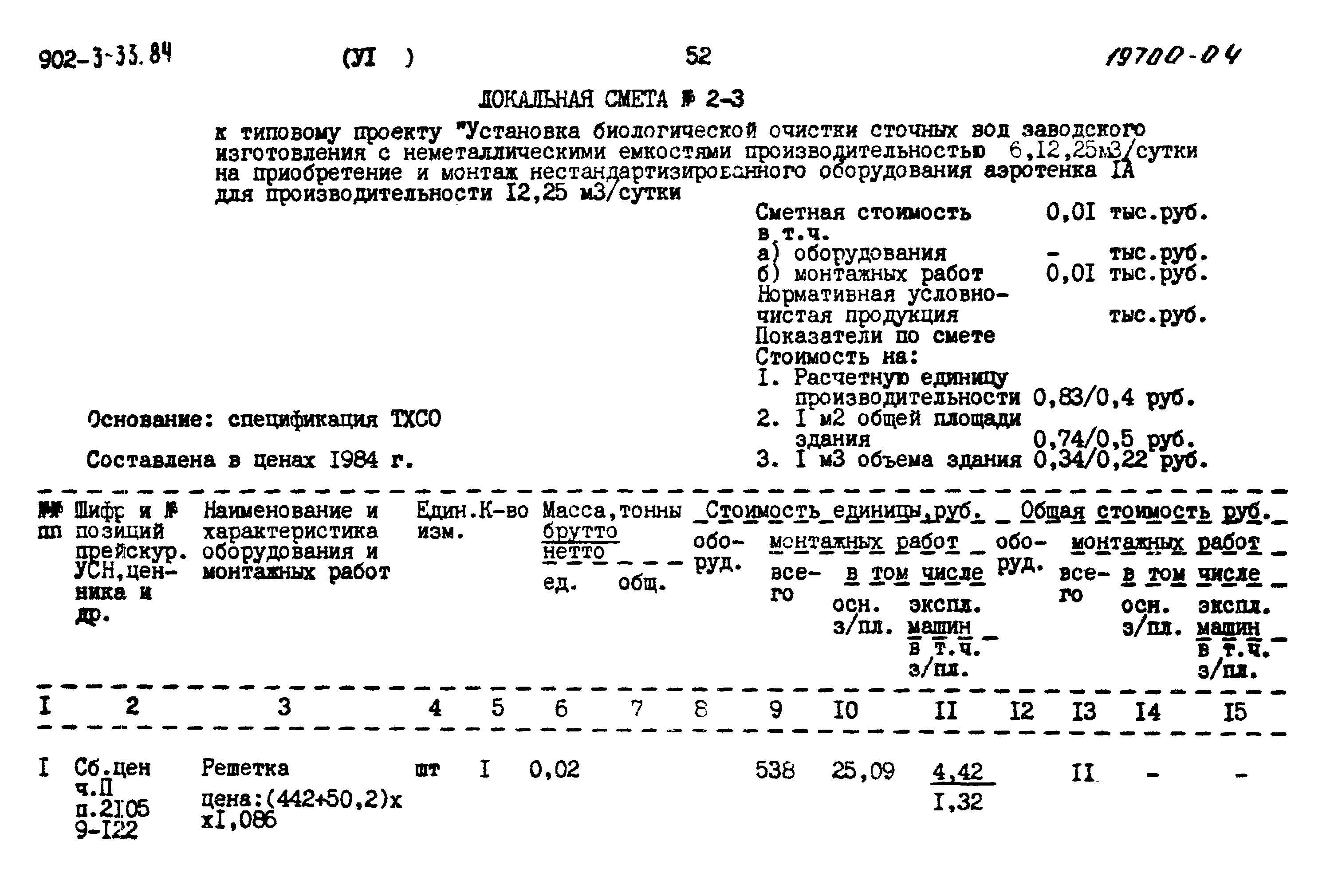 Типовой проект 902-3-33.84