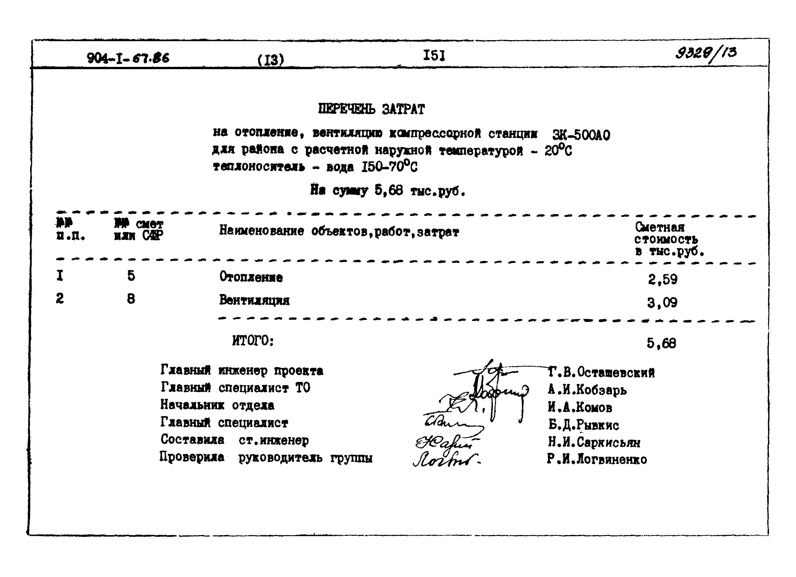 Типовой проект 904-1-67.88