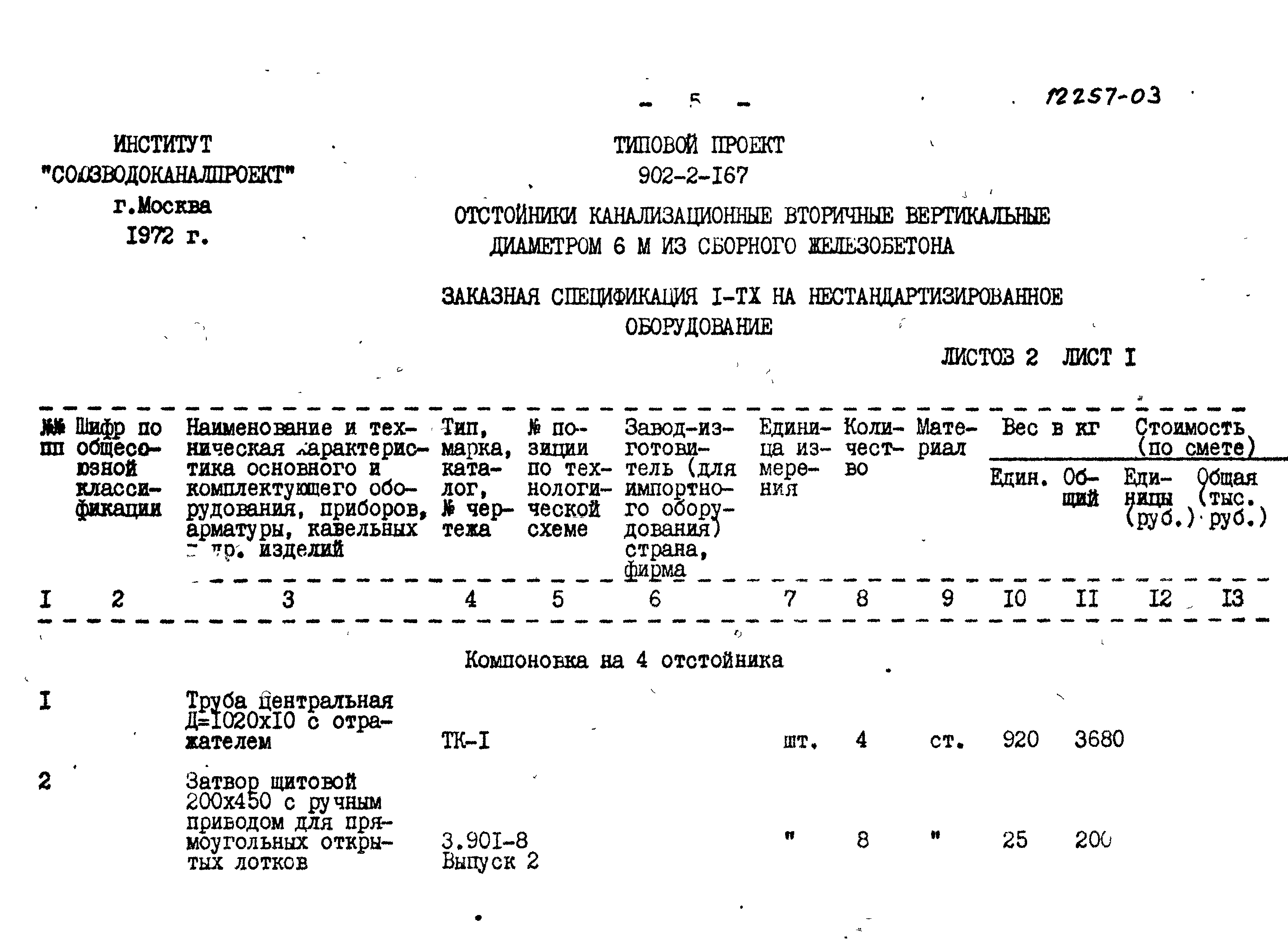 Типовой проект 902-2-167