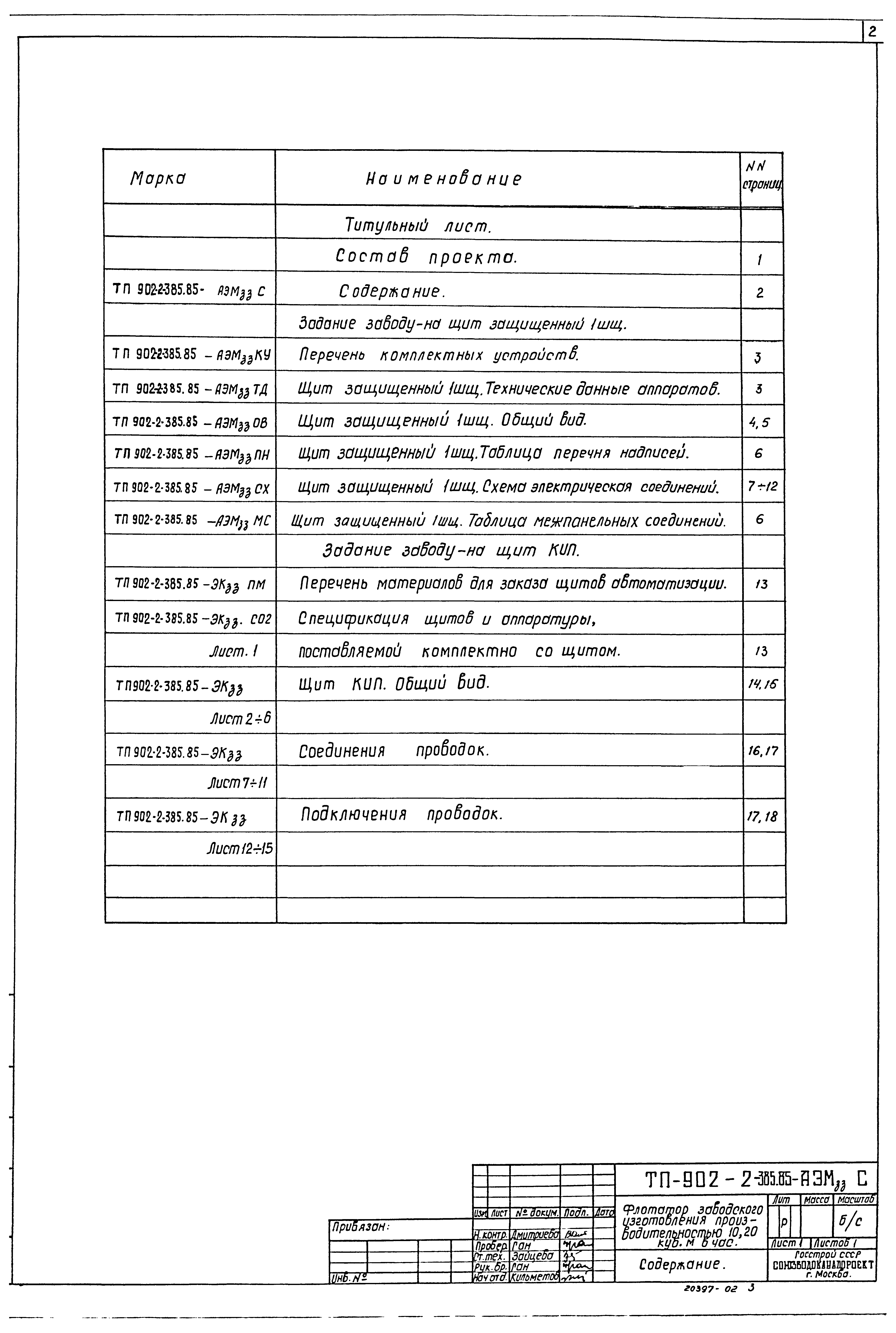 Типовой проект 902-2-385.85