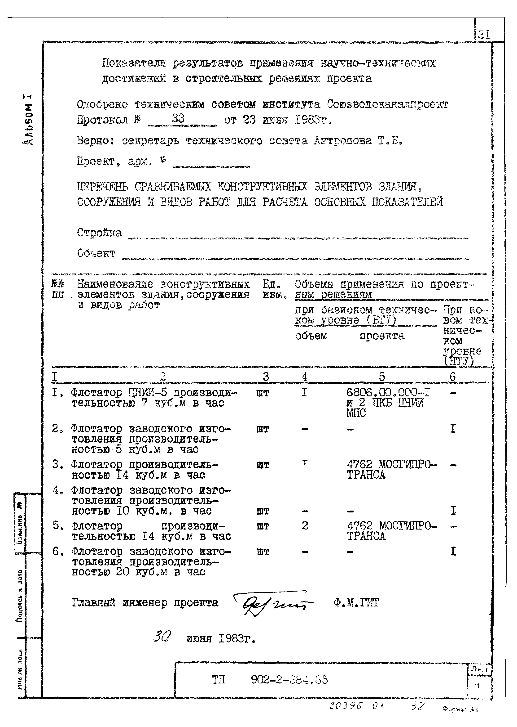 Типовой проект 902-2-385.85