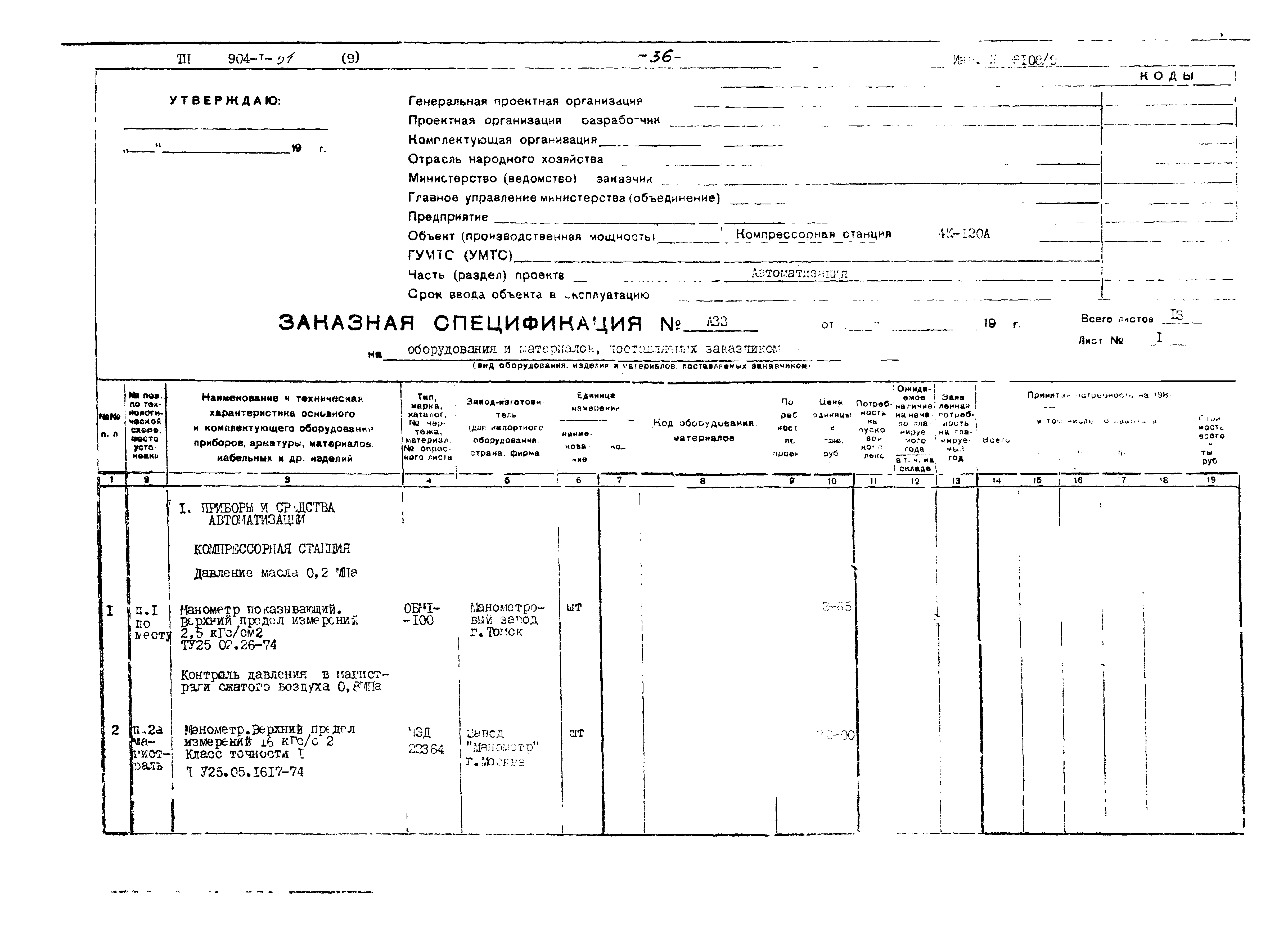 Типовой проект 904-1-51