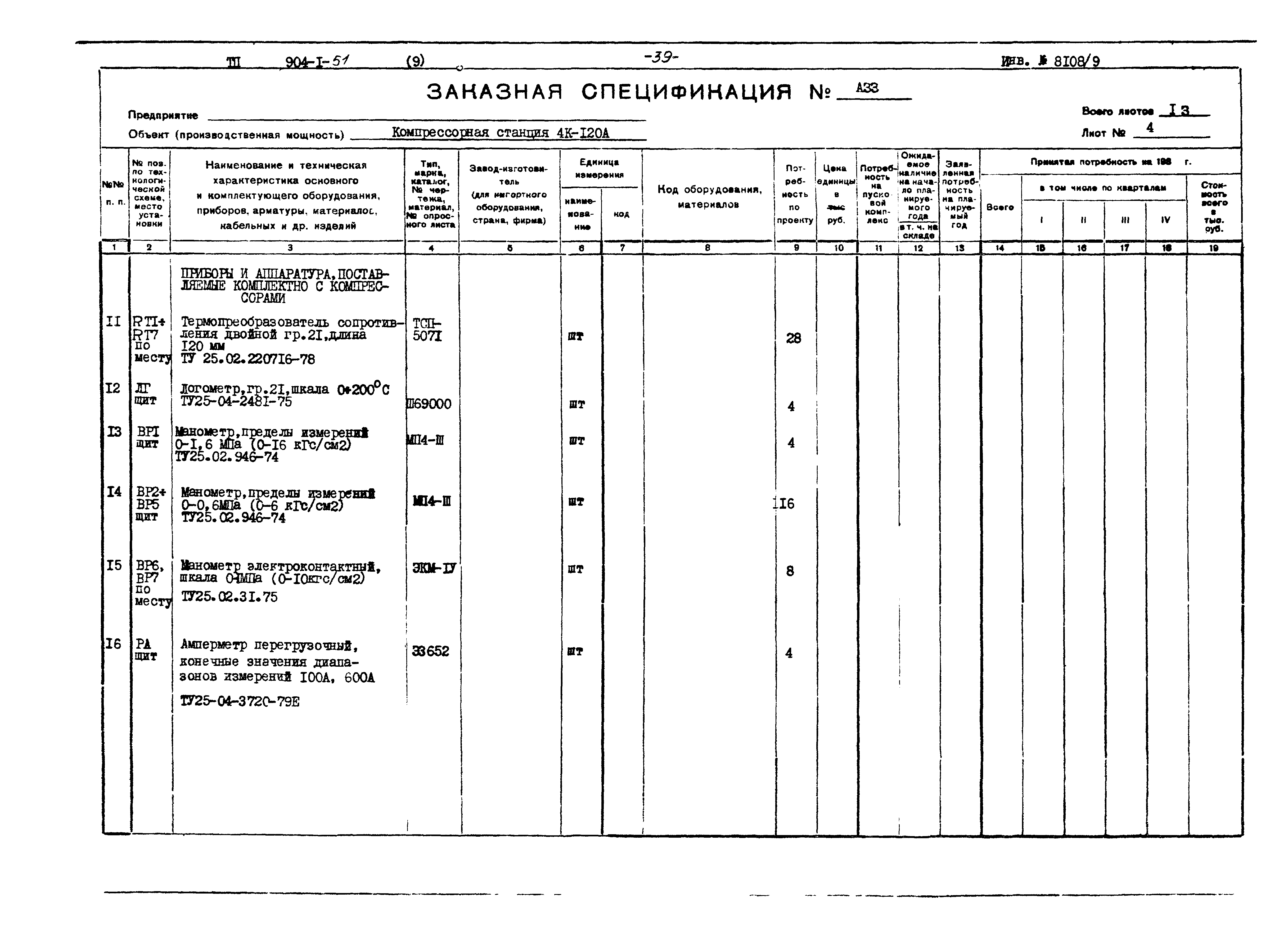 Типовой проект 904-1-51