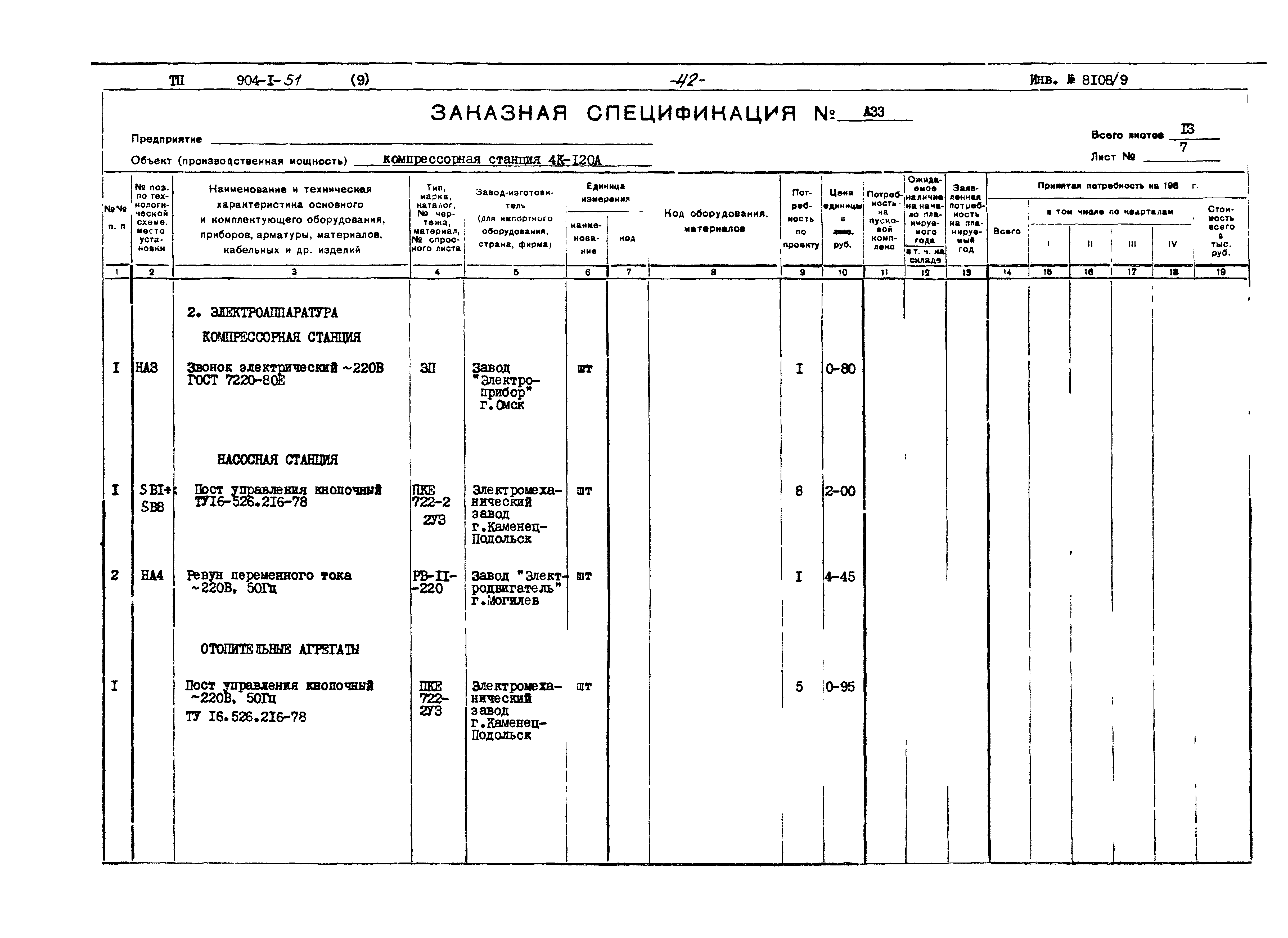 Типовой проект 904-1-51