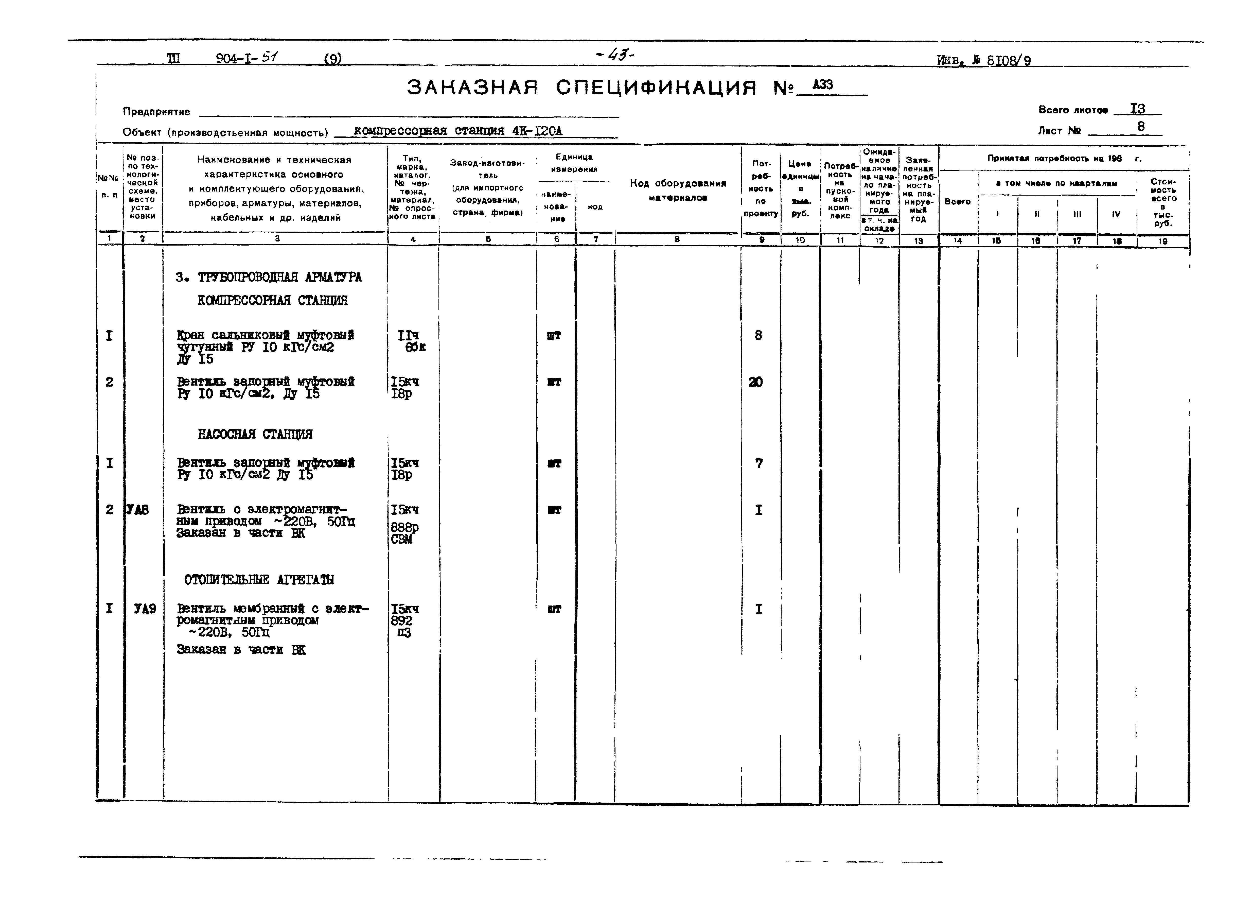 Типовой проект 904-1-51