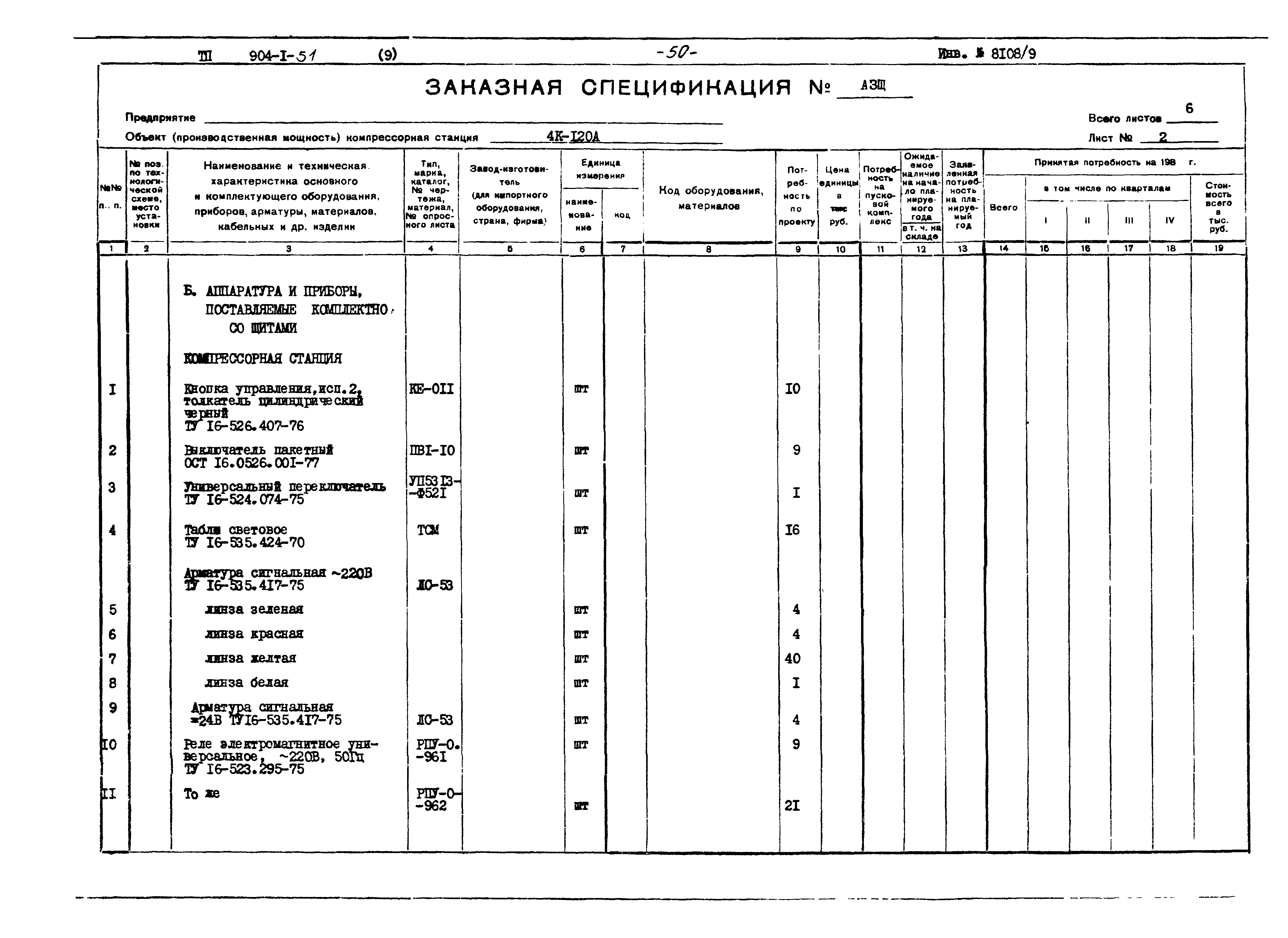Типовой проект 904-1-51