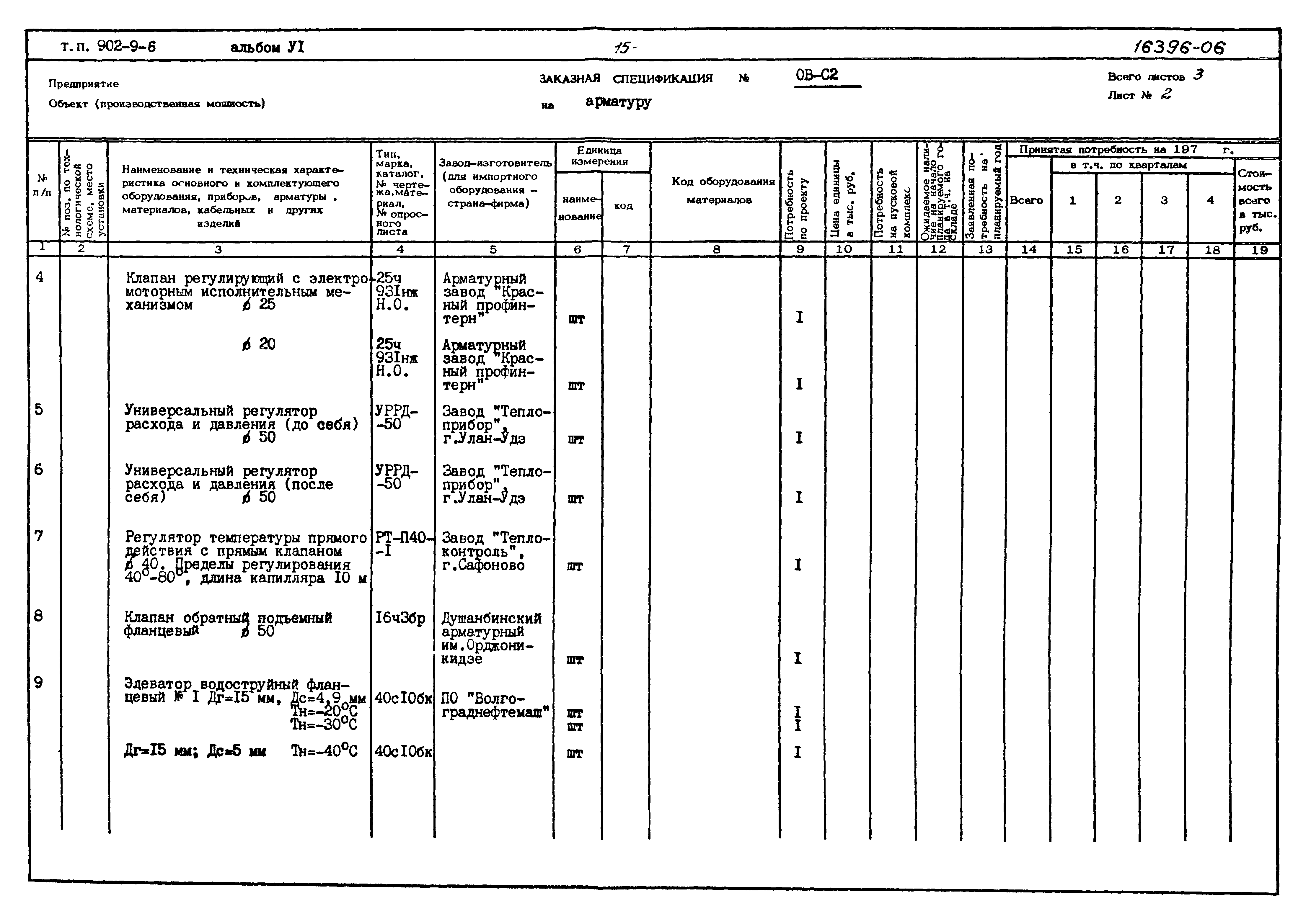 Типовой проект 902-9-6