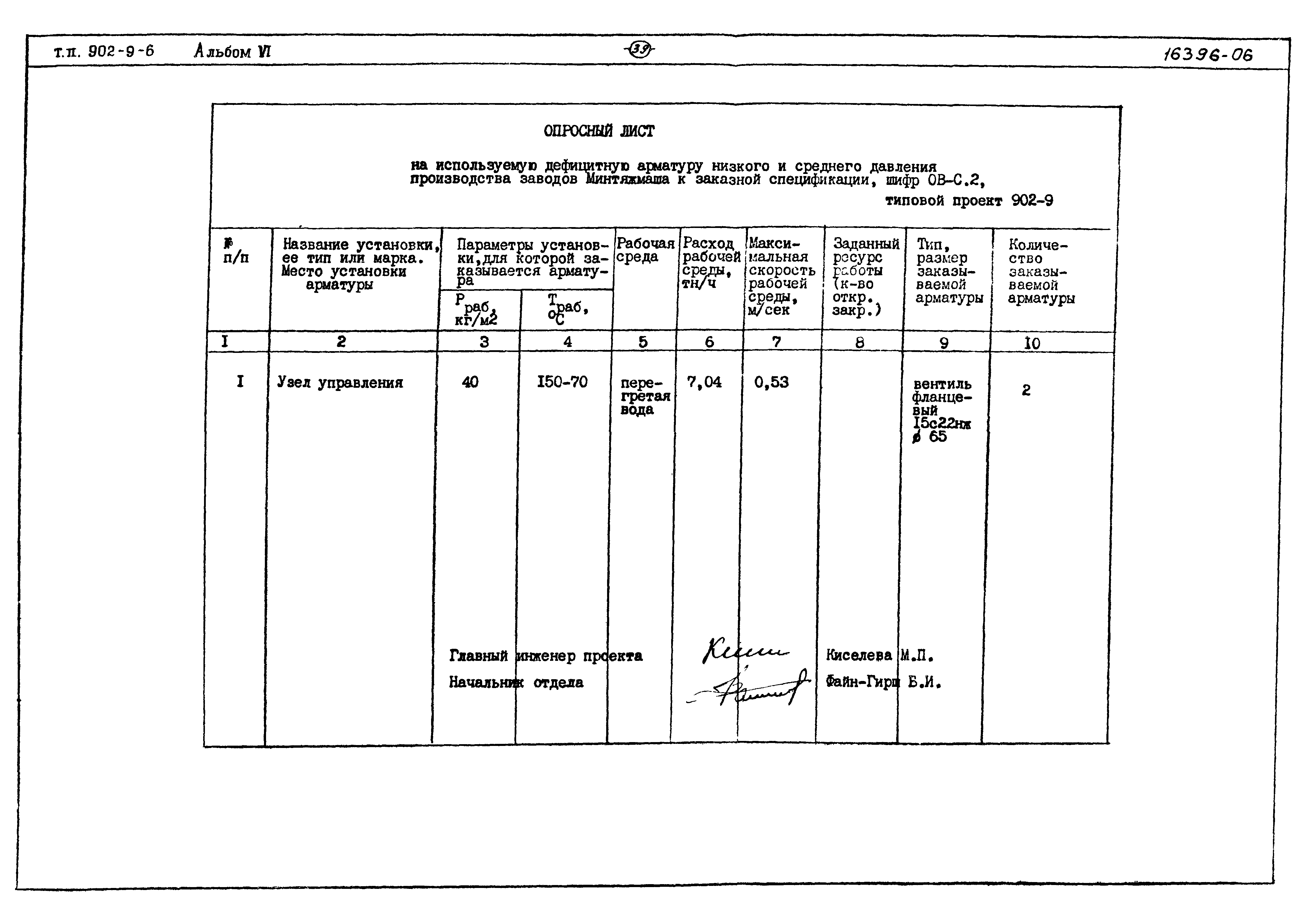 Типовой проект 902-9-6
