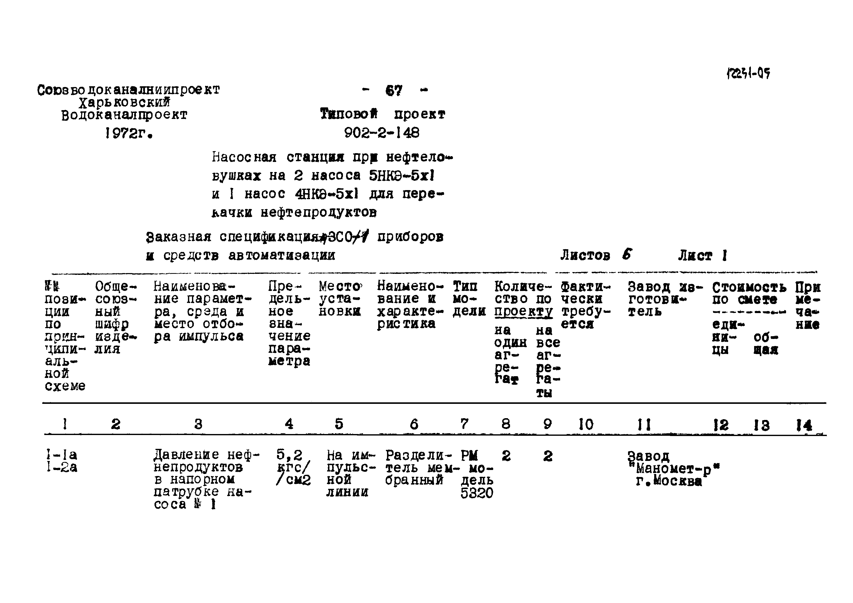 Типовой проект 902-2-148