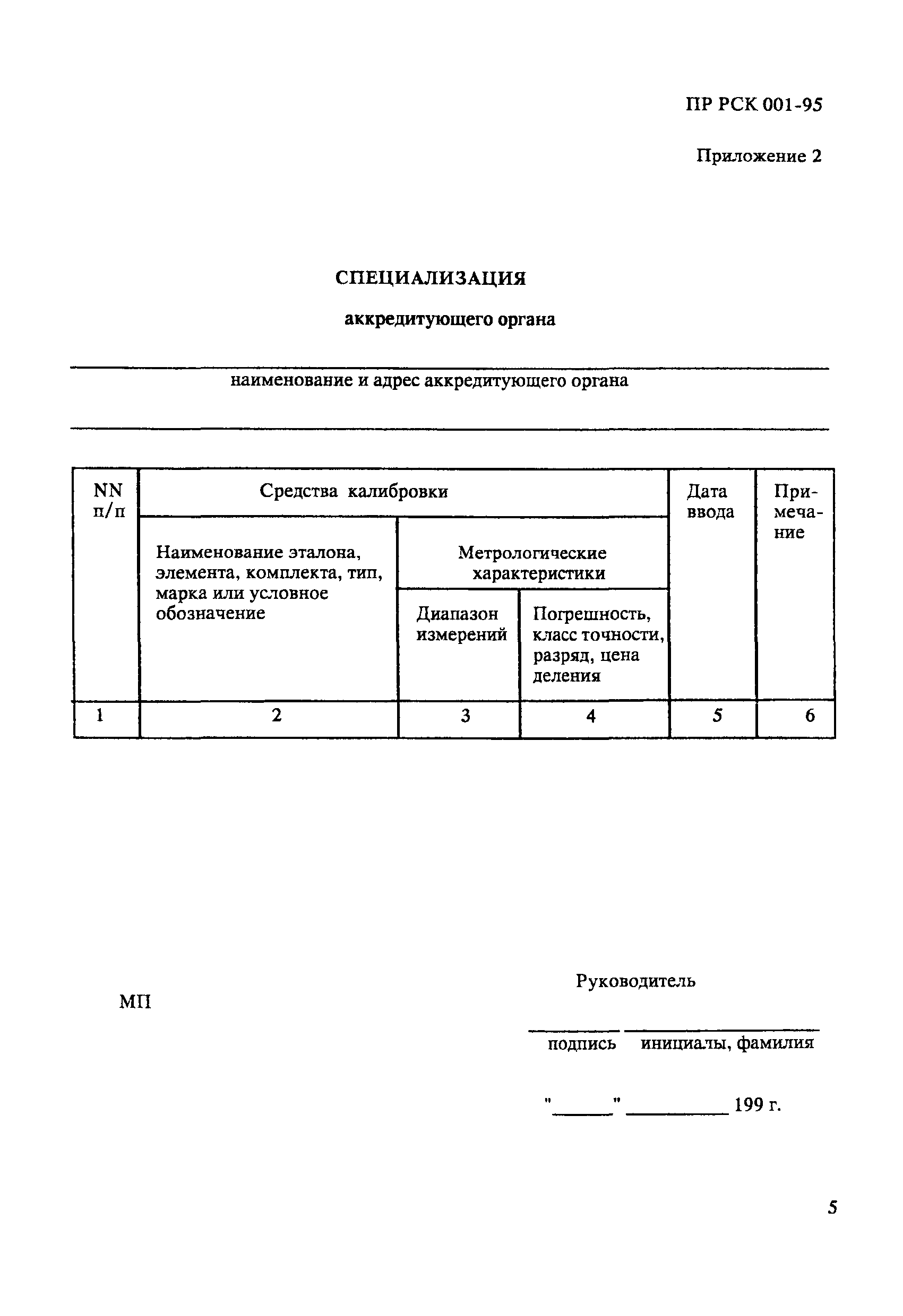 ПР РСК 001-95