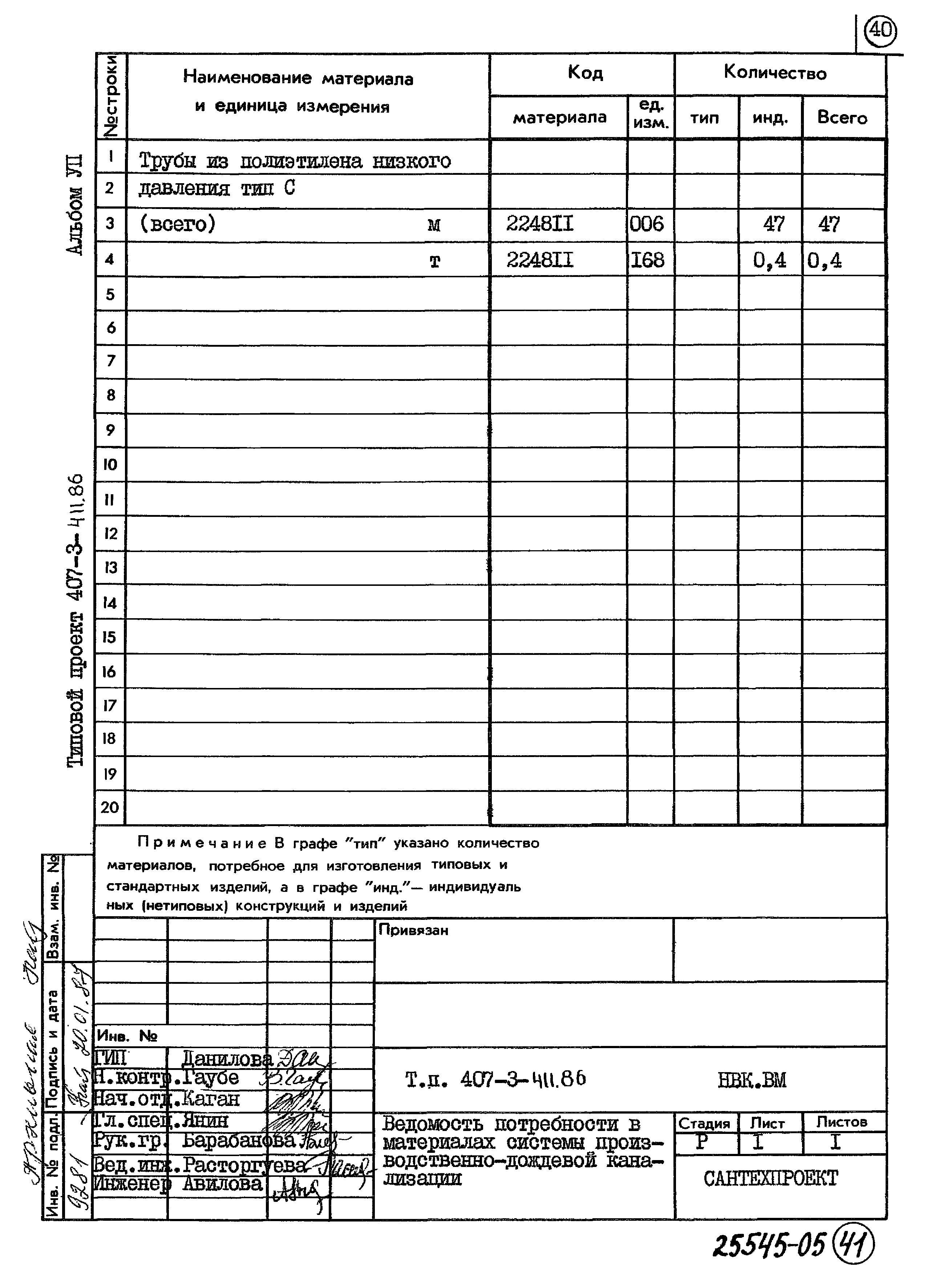 Типовой проект 407-3-411.86