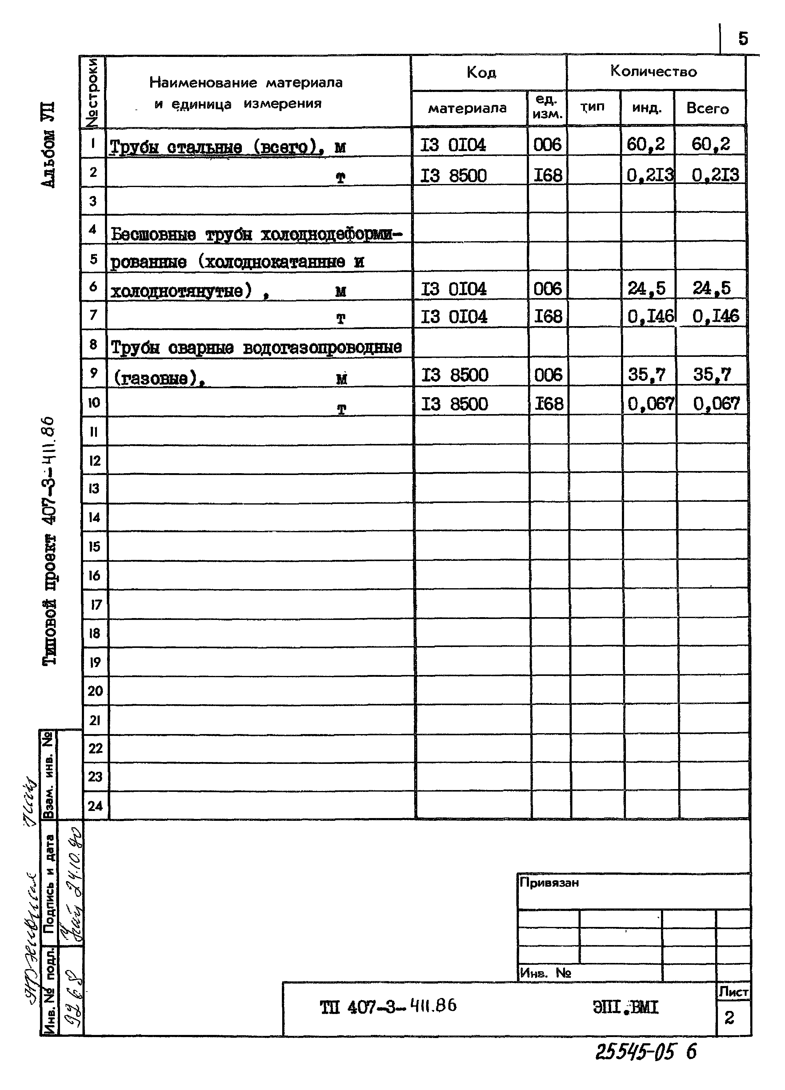 Типовой проект 407-3-411.86