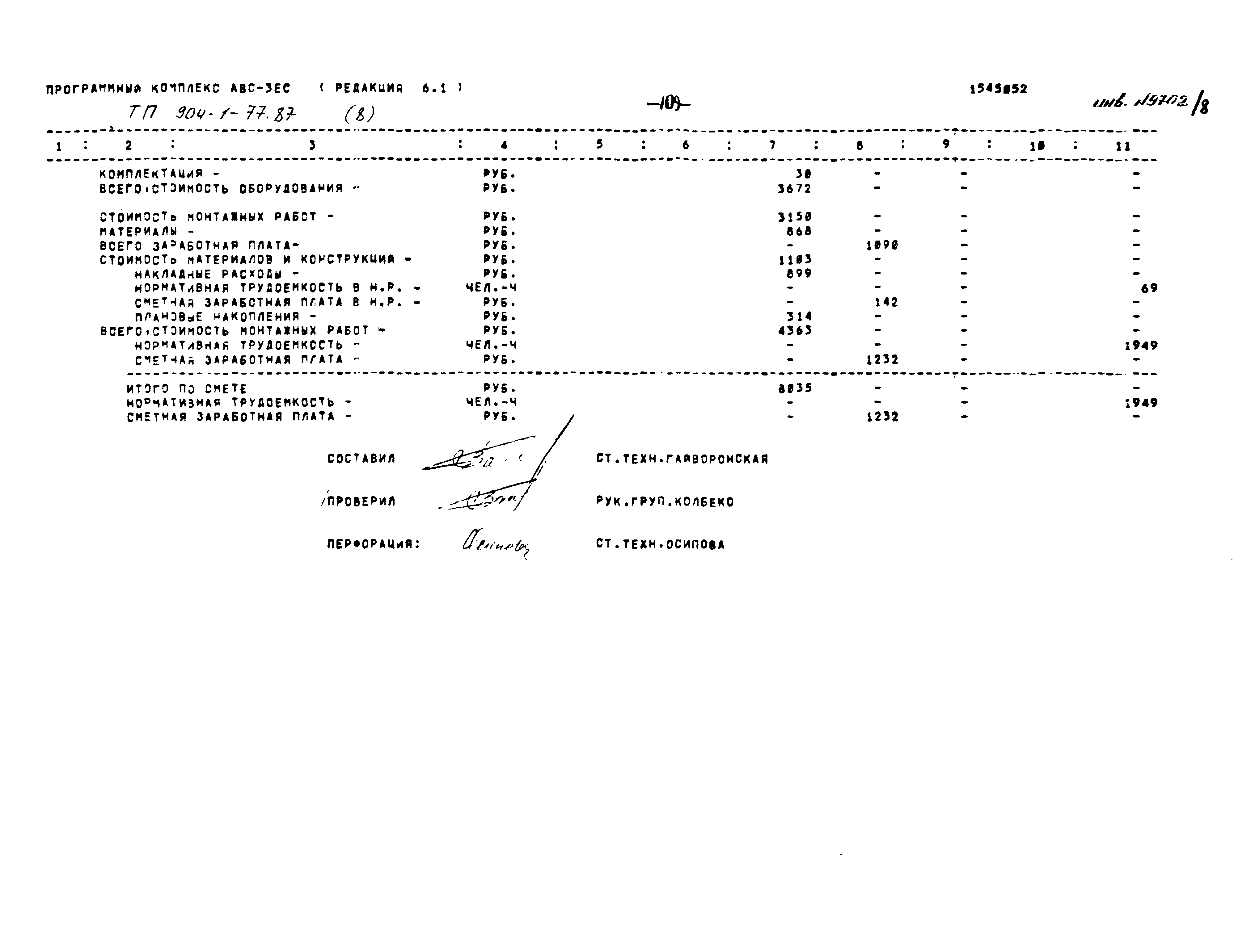Типовой проект 904-1-77.87