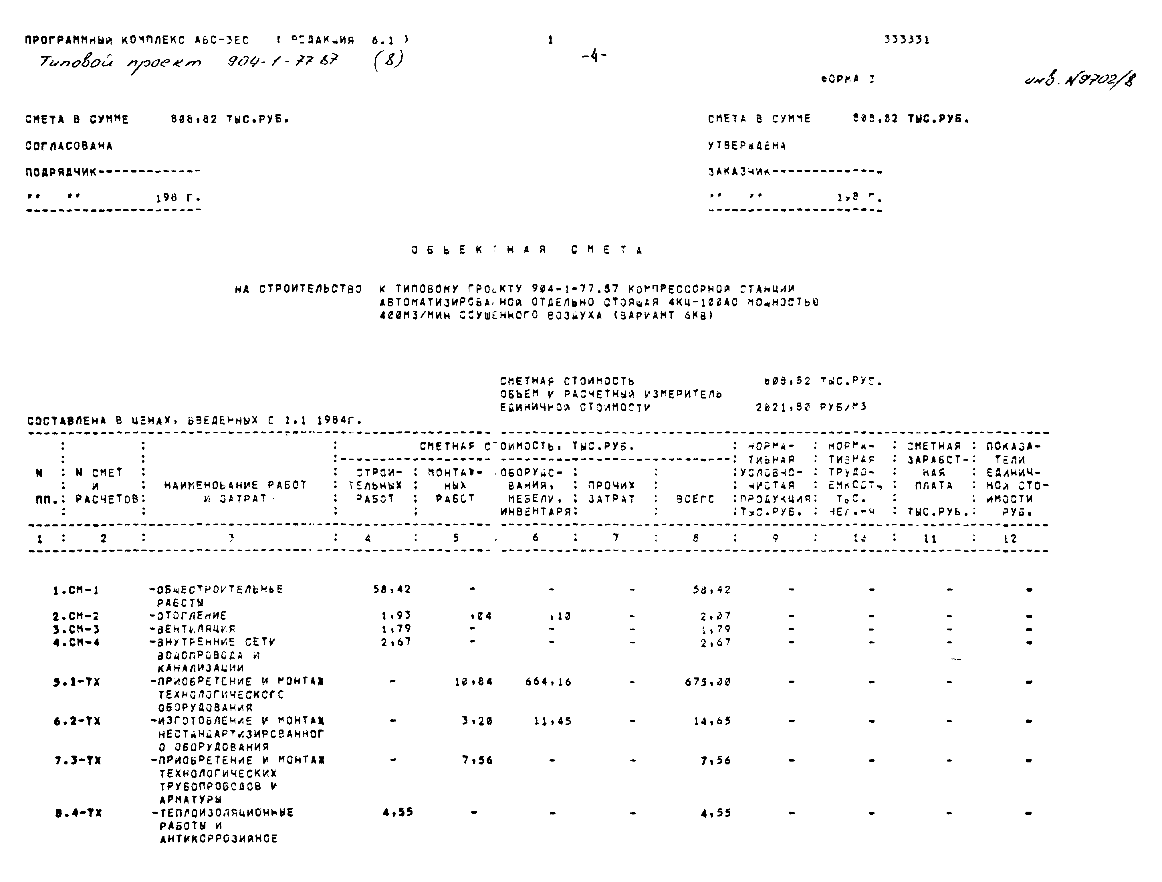 Типовой проект 904-1-77.87