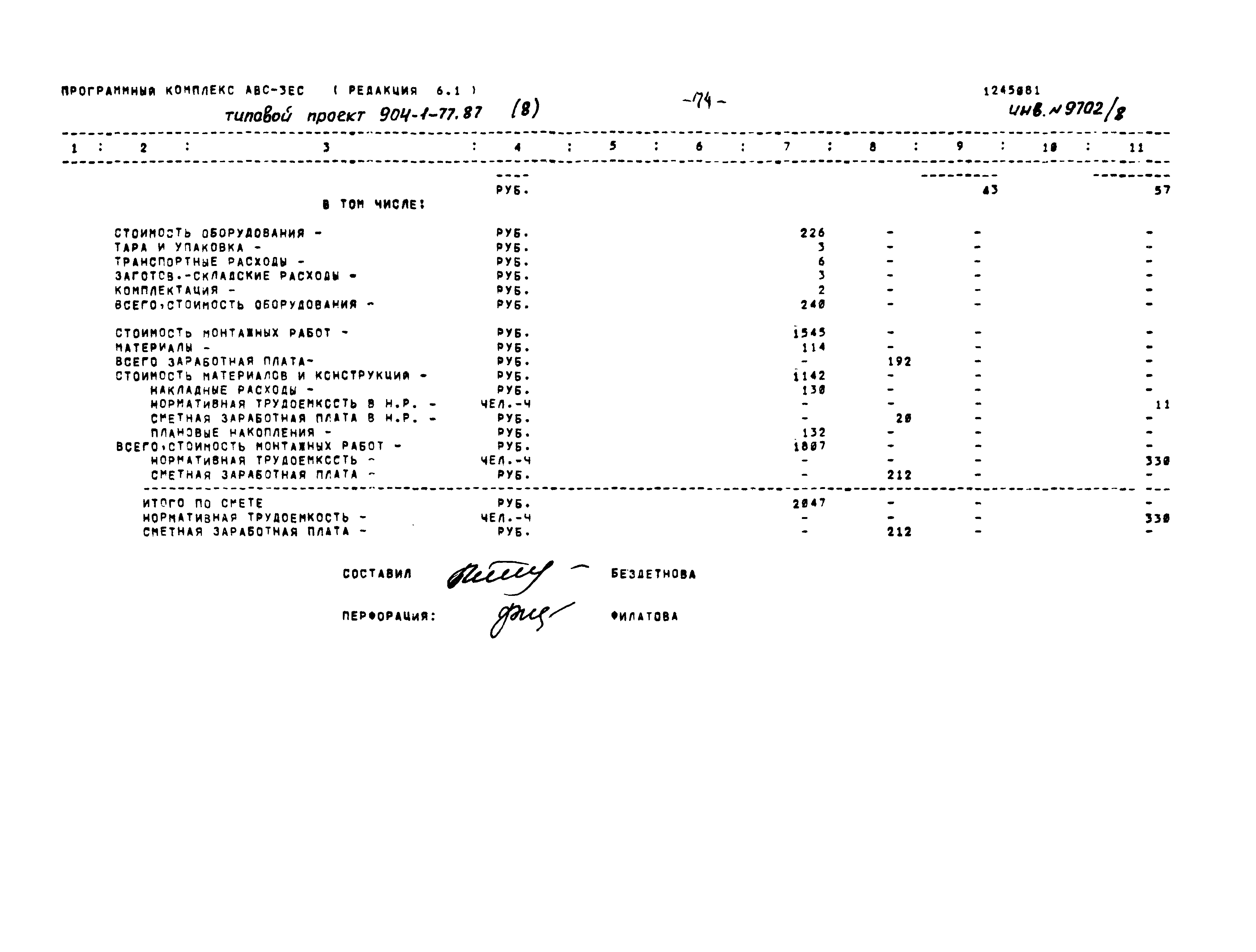Типовой проект 904-1-77.87