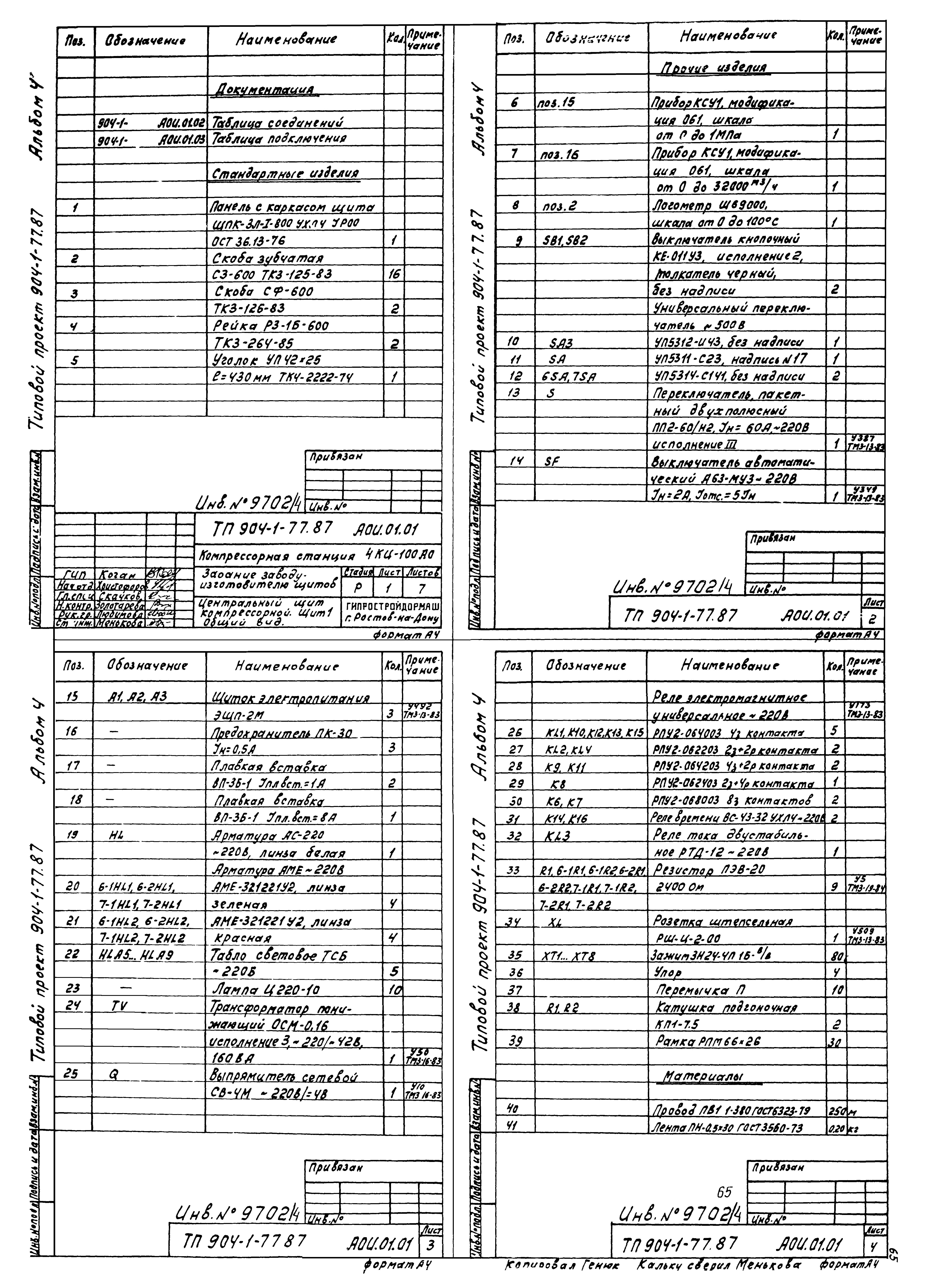 Типовой проект 904-1-77.87