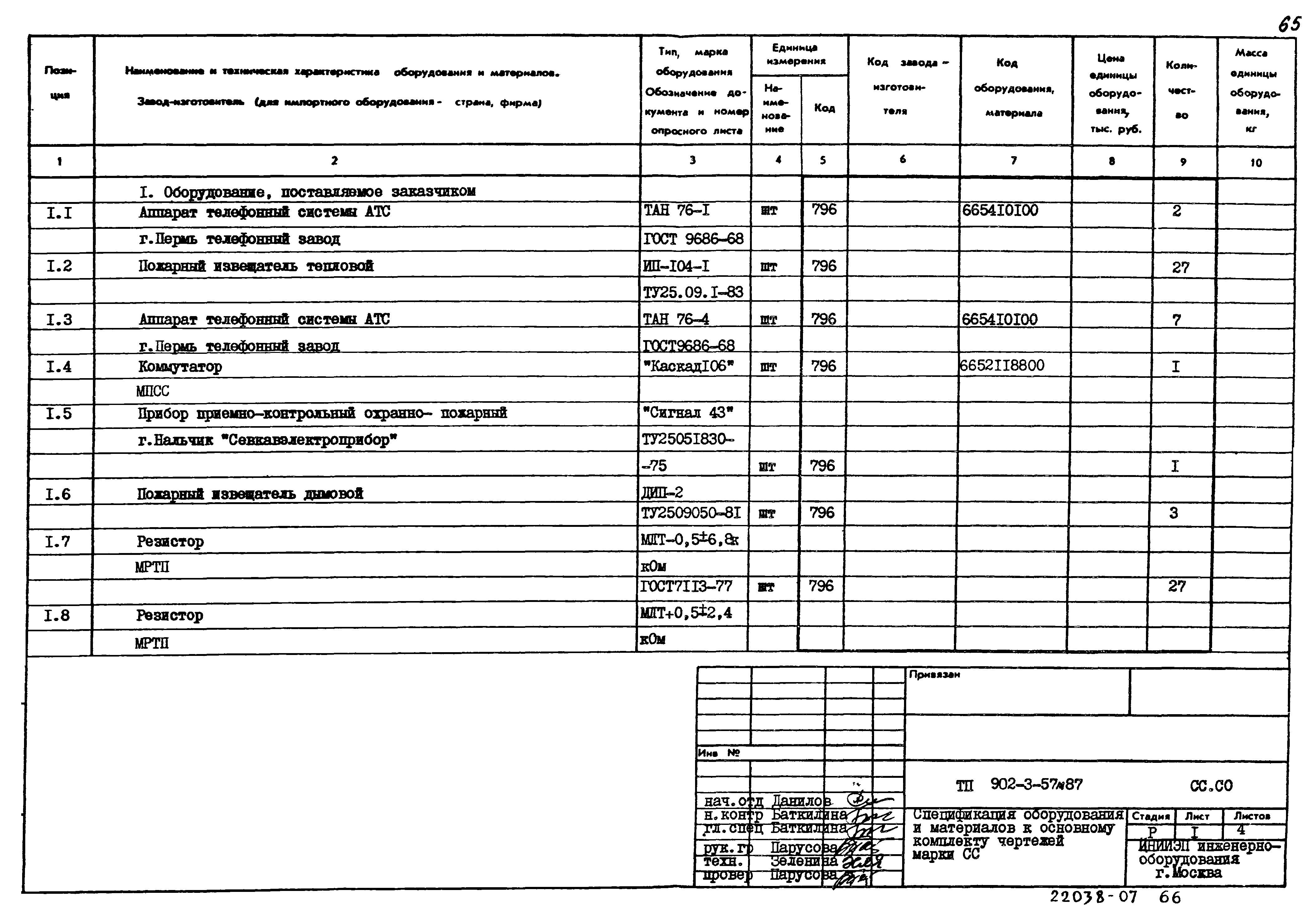 Типовой проект 902-3-57м.87