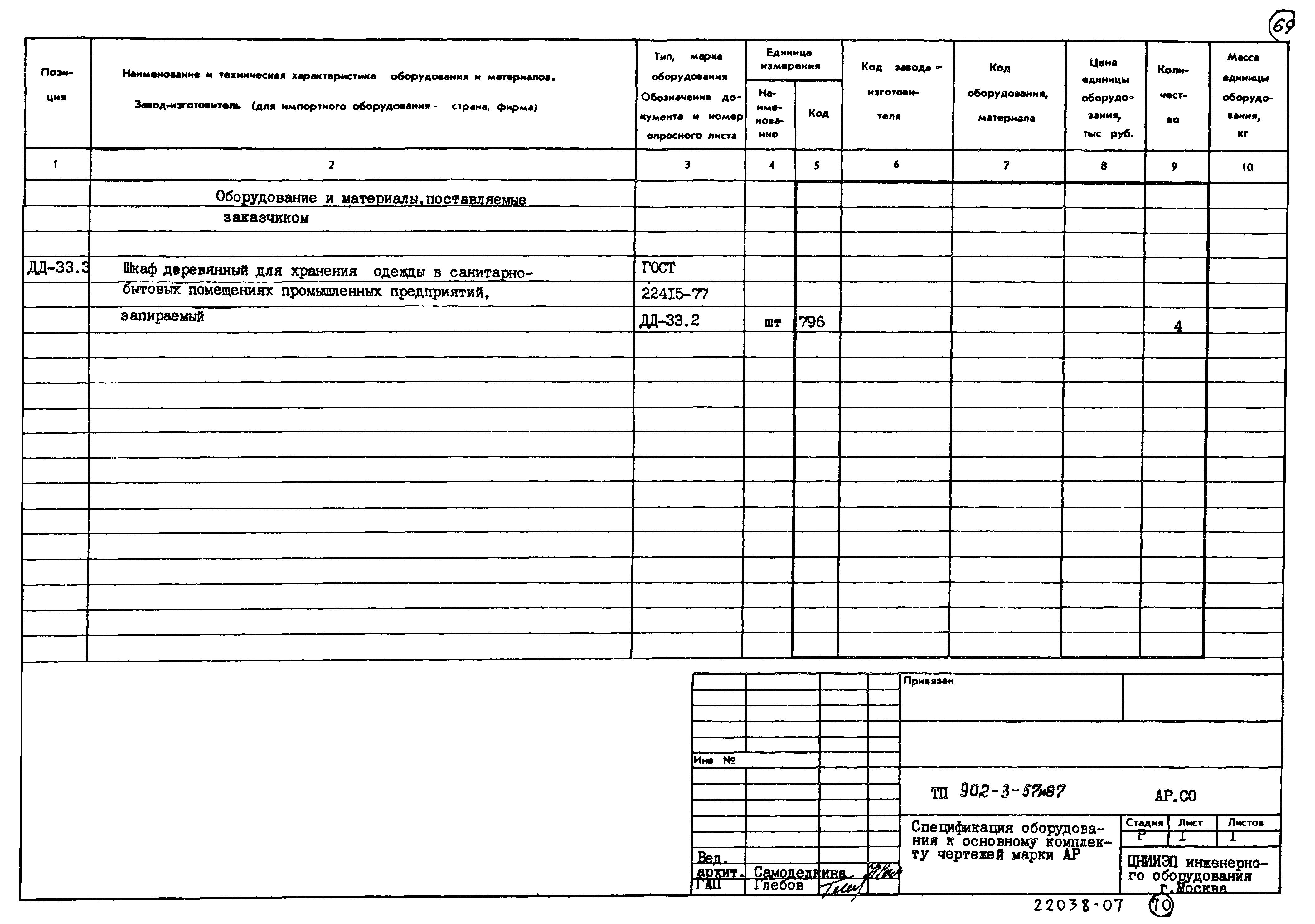 Типовой проект 902-3-57м.87