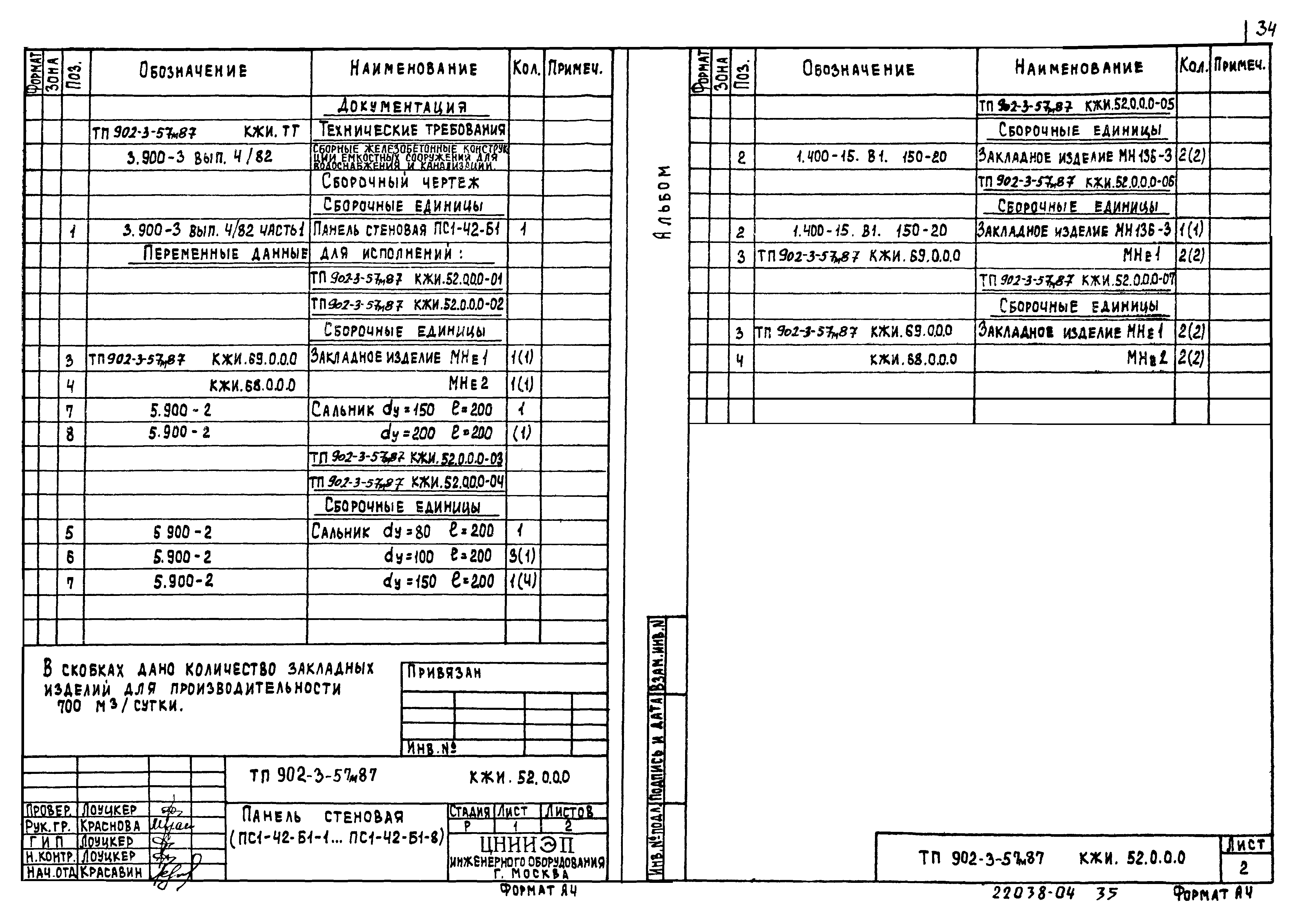 Типовой проект 902-3-57м.87