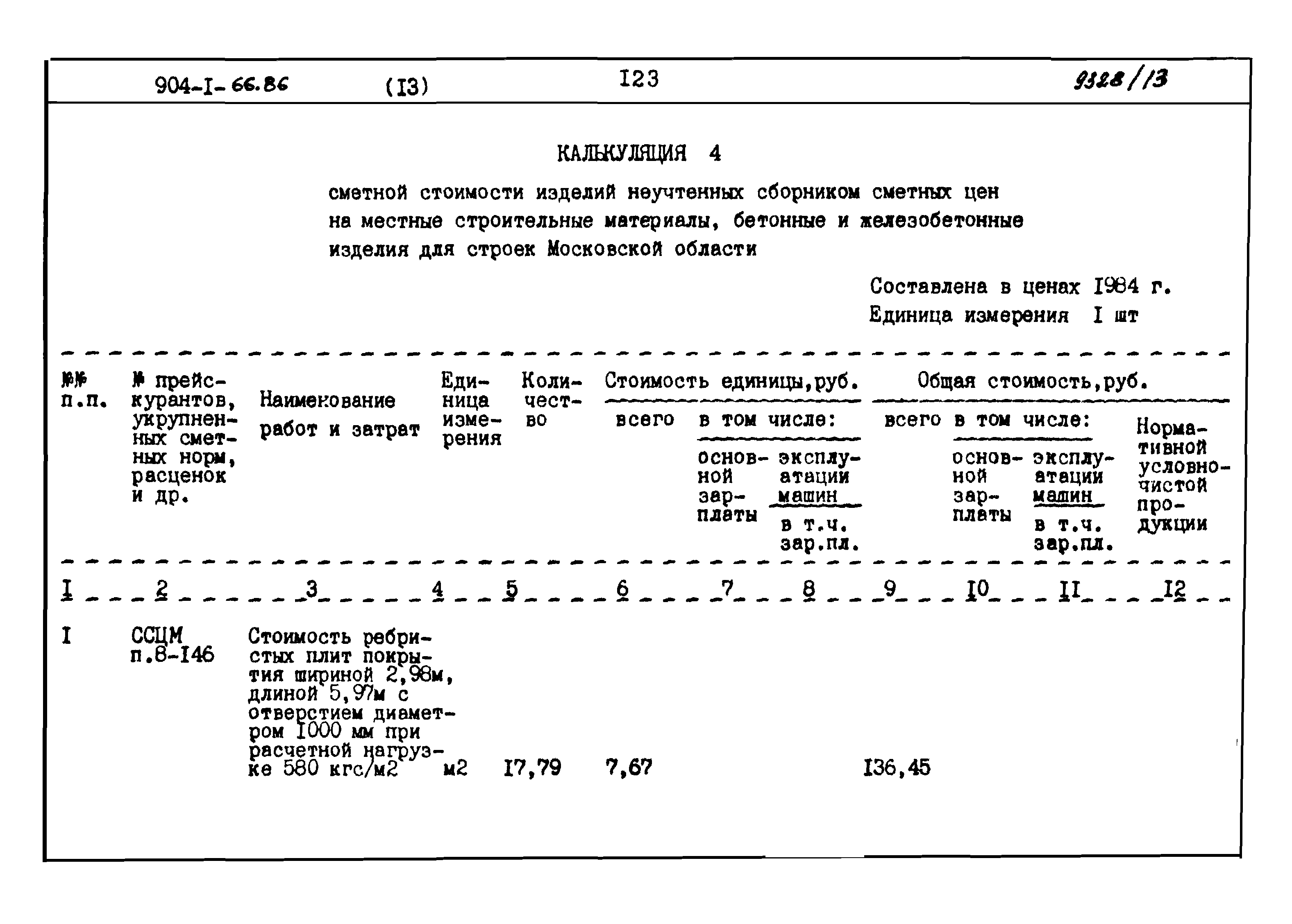 Типовой проект 904-1-66.86