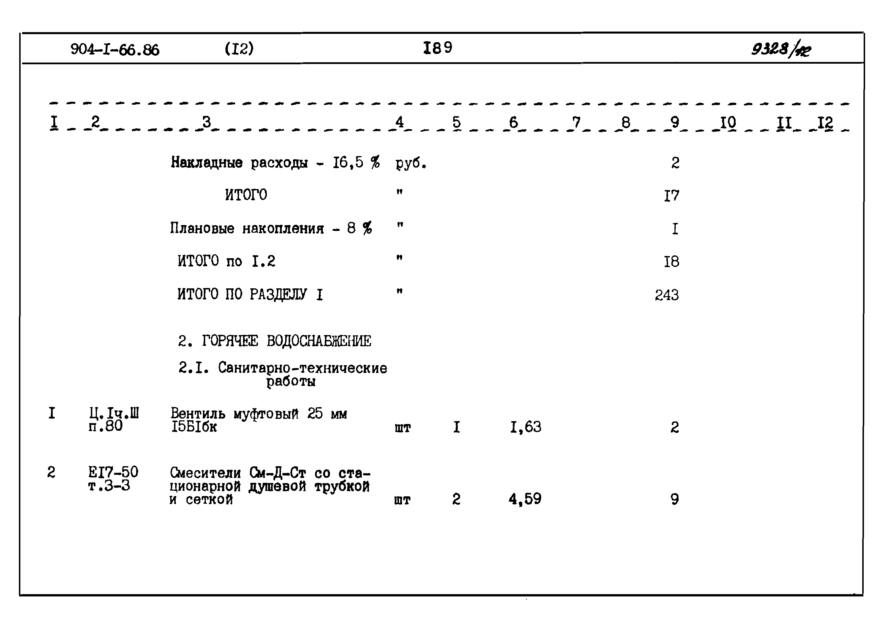 Типовой проект 904-1-66.86