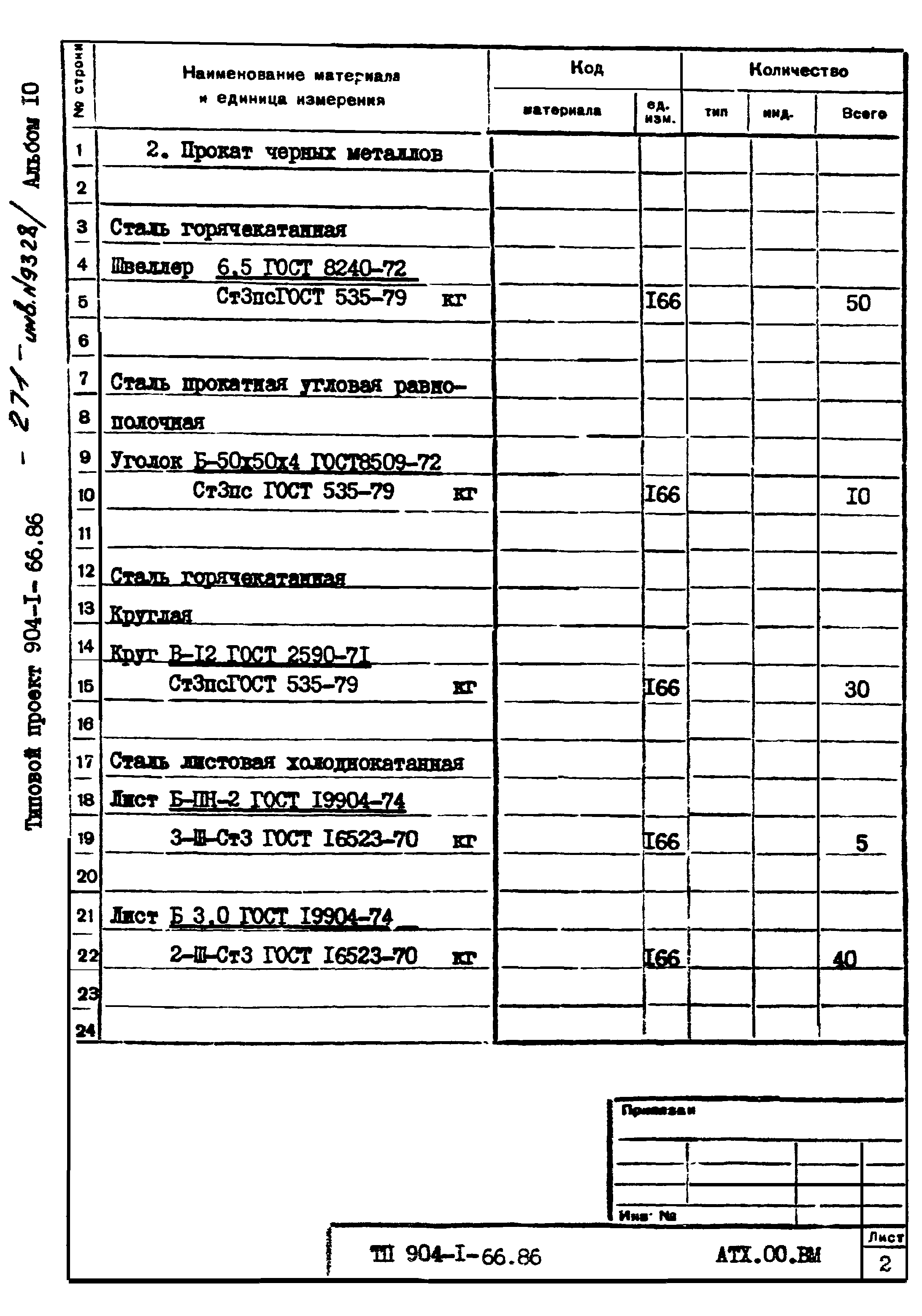 Типовой проект 904-1-66.86