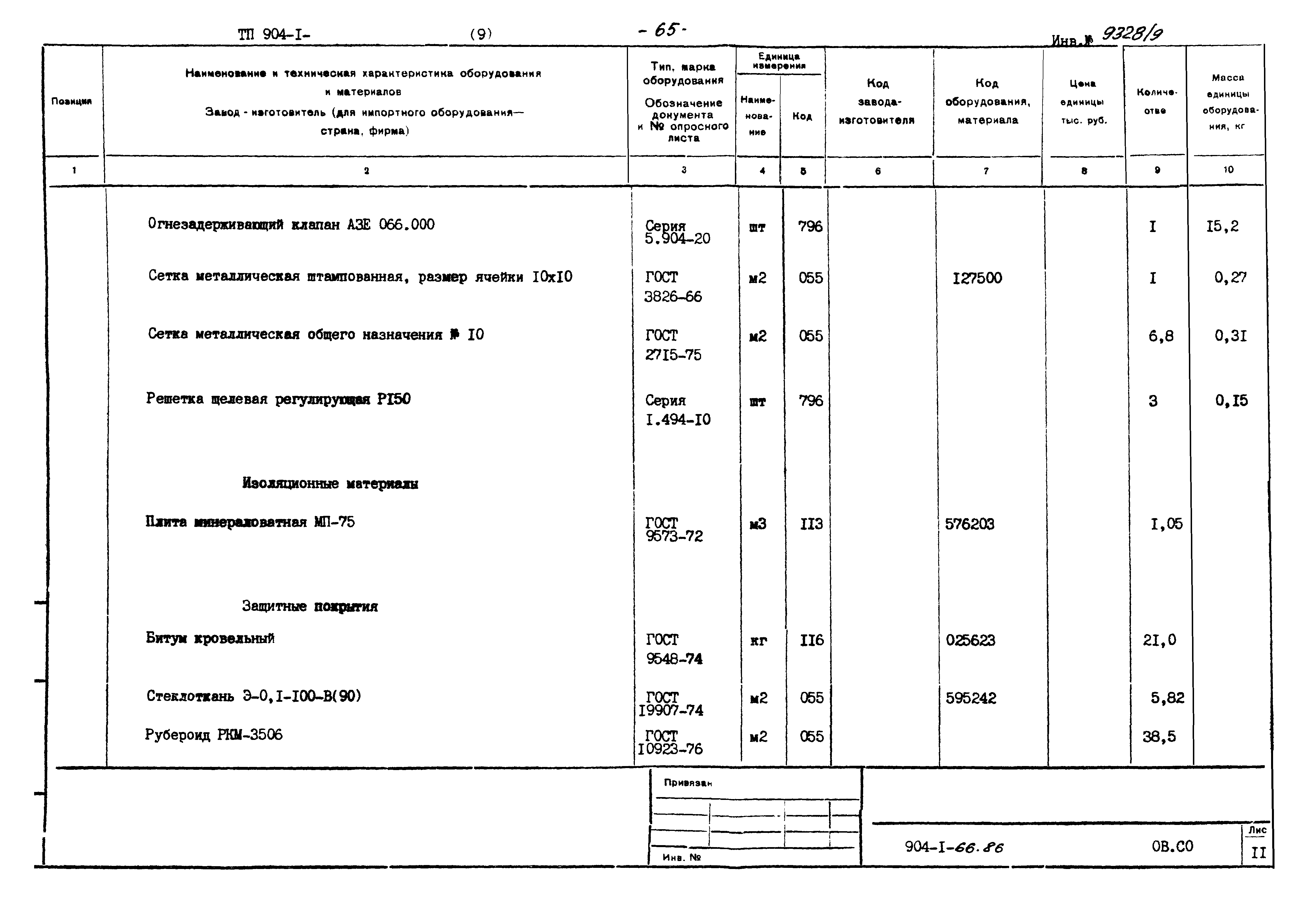 Типовой проект 904-1-66.86