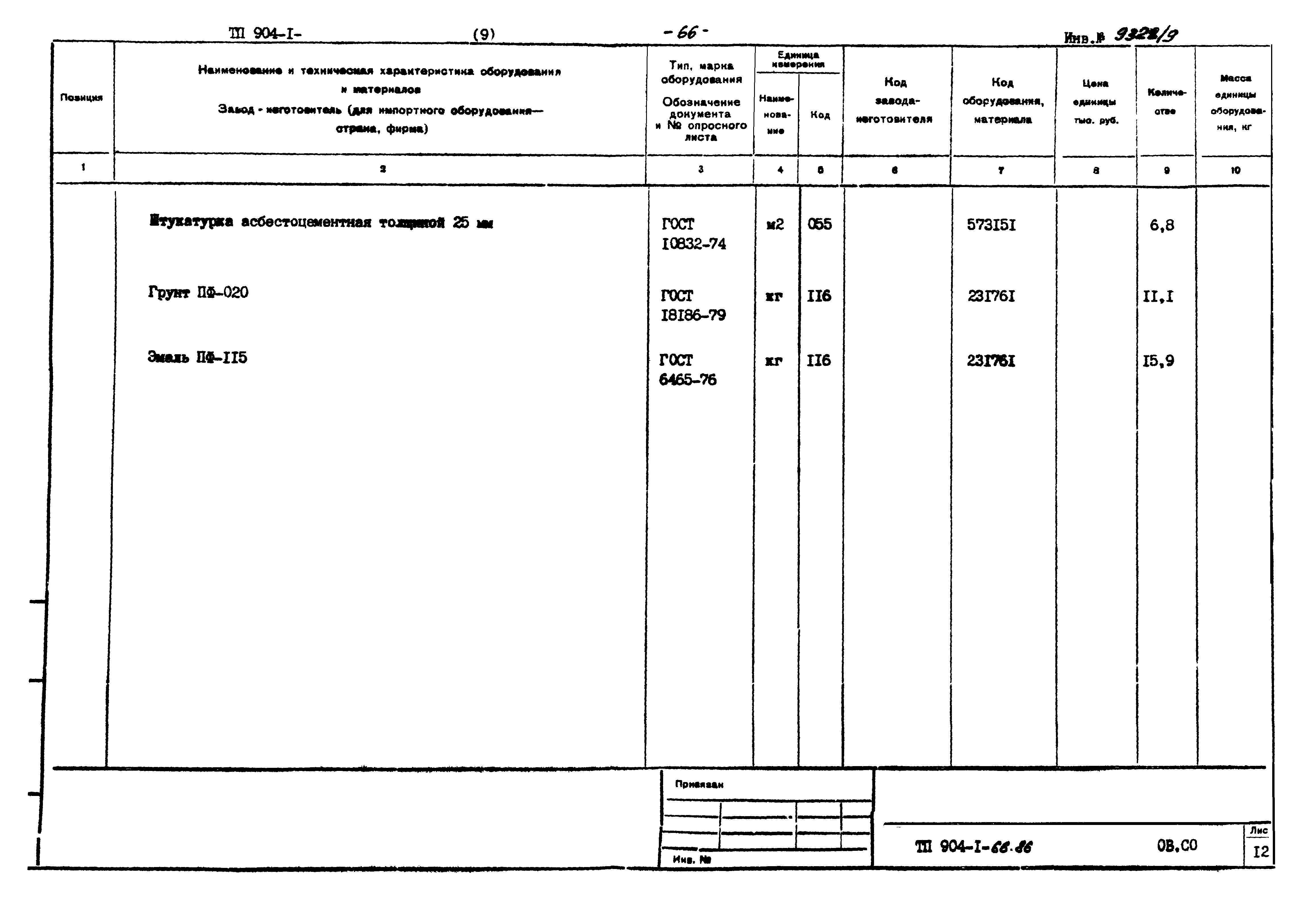 Типовой проект 904-1-66.86