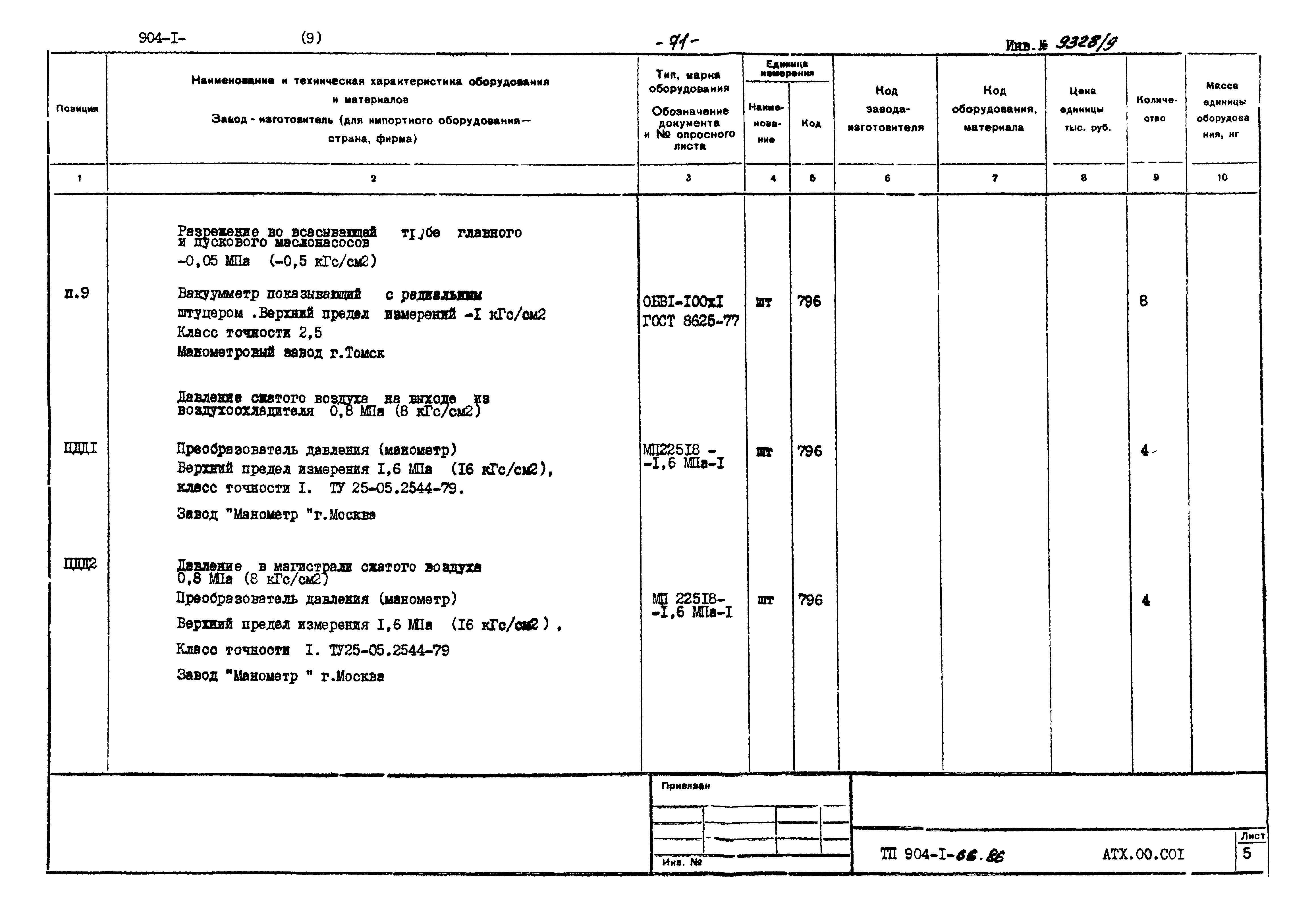 Типовой проект 904-1-66.86
