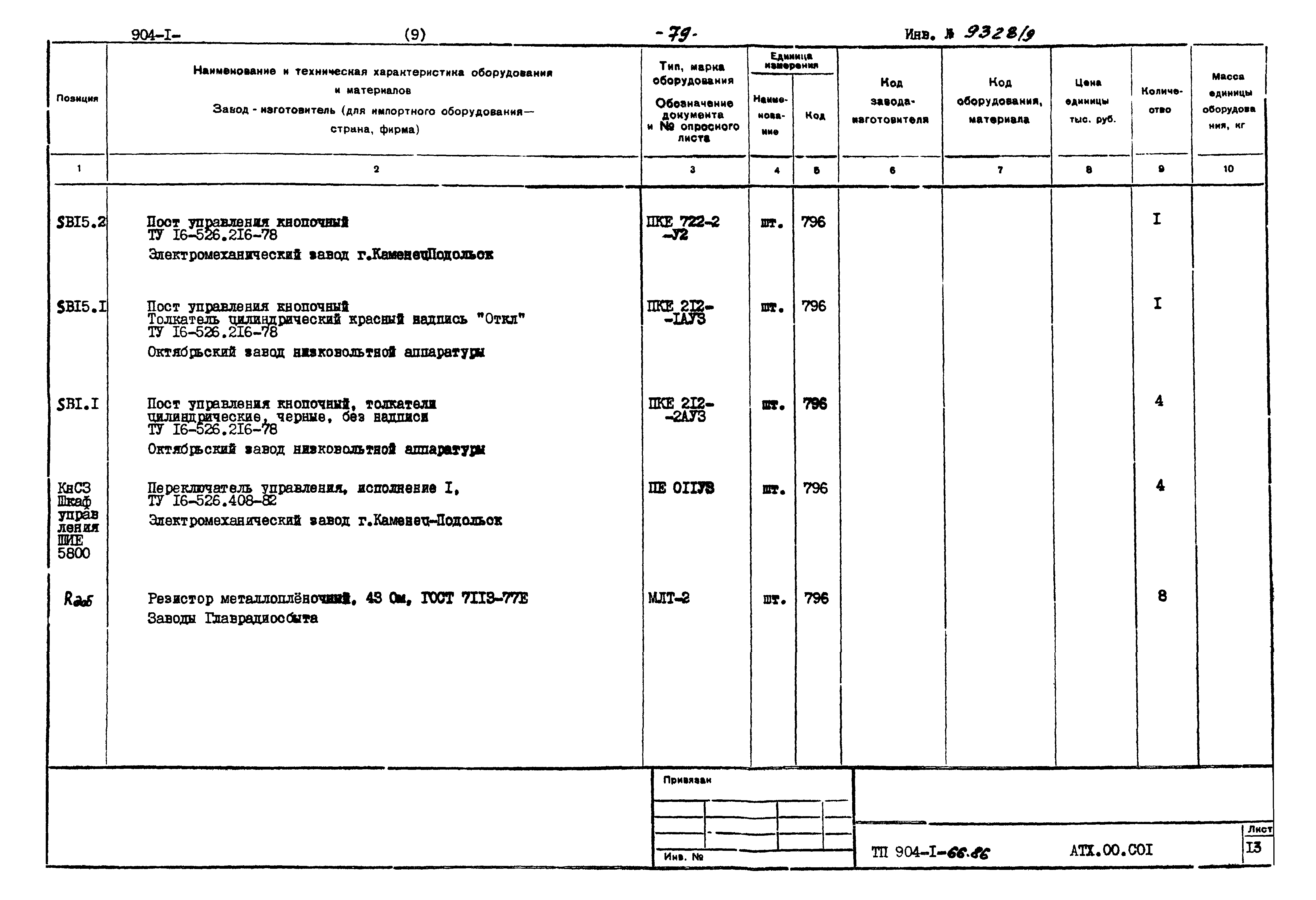 Типовой проект 904-1-66.86