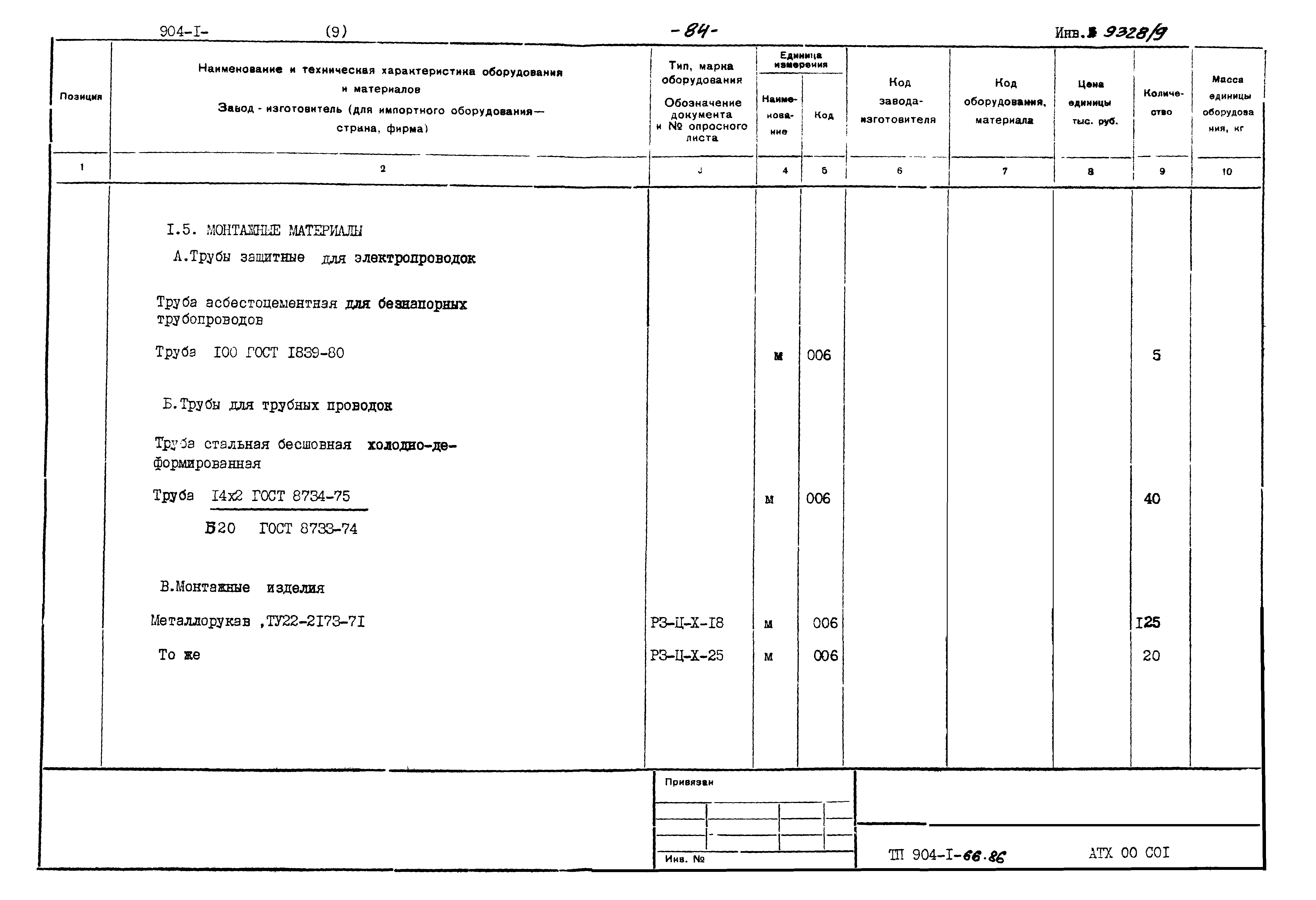 Типовой проект 904-1-66.86