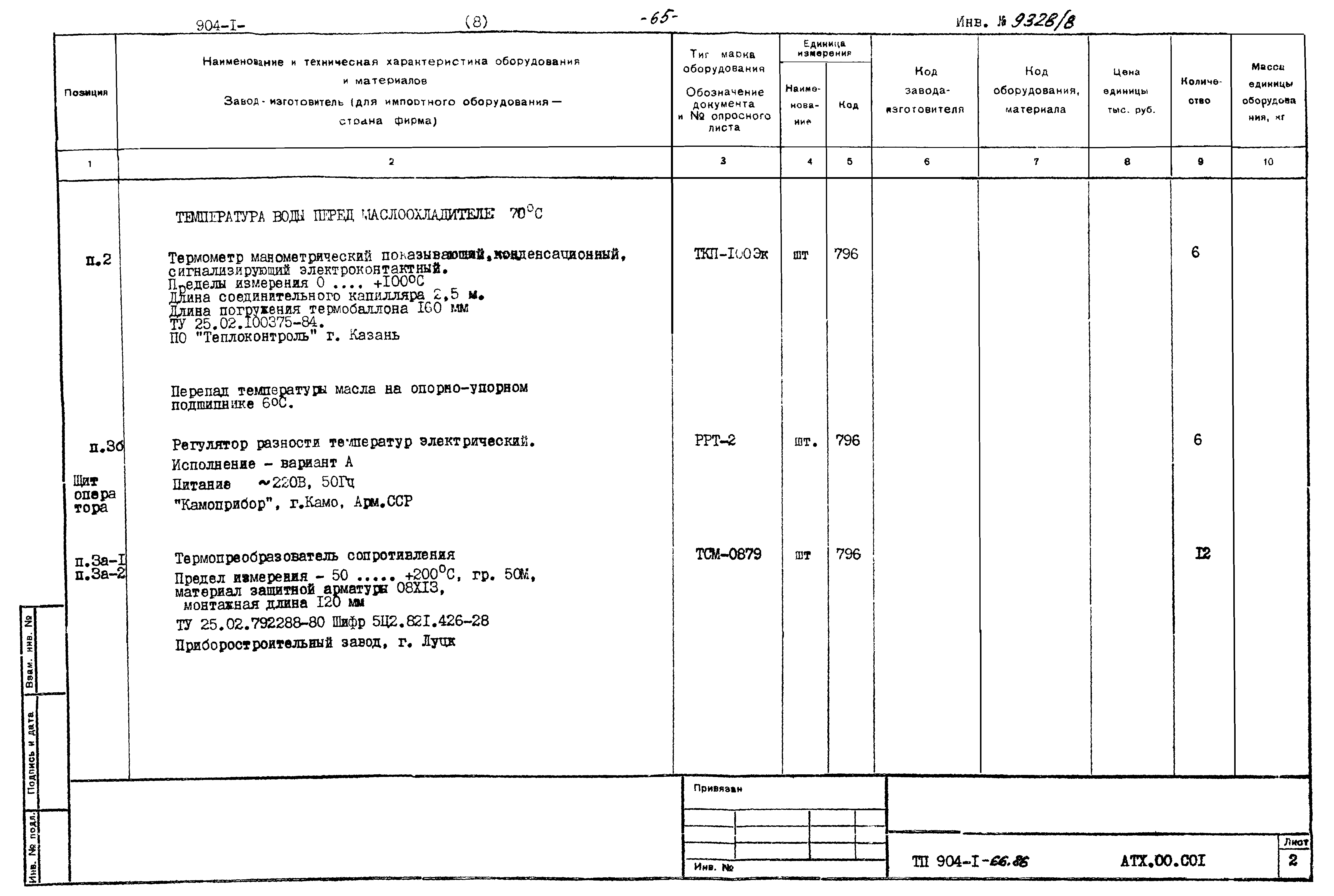 Типовой проект 904-1-66.86