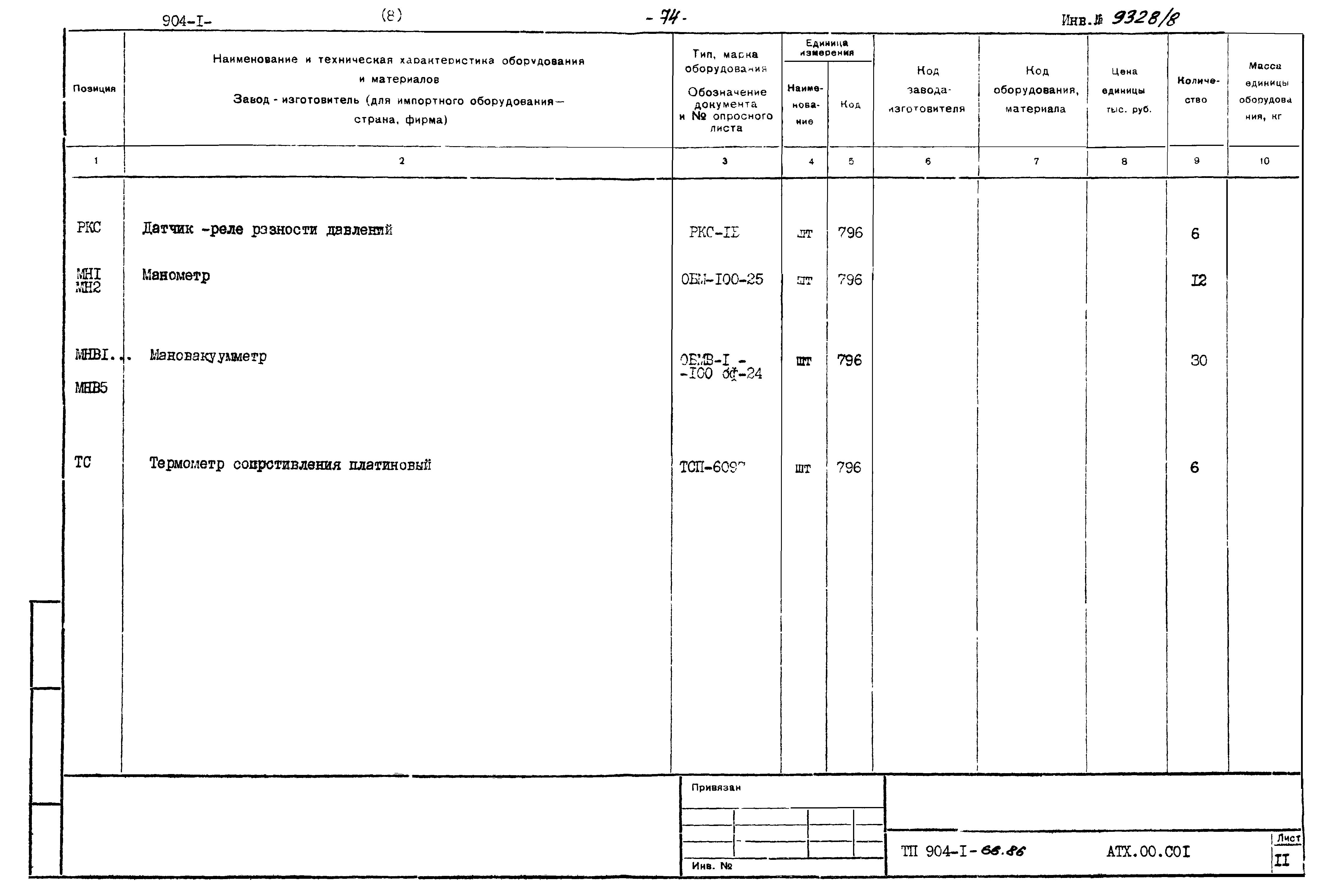 Типовой проект 904-1-66.86