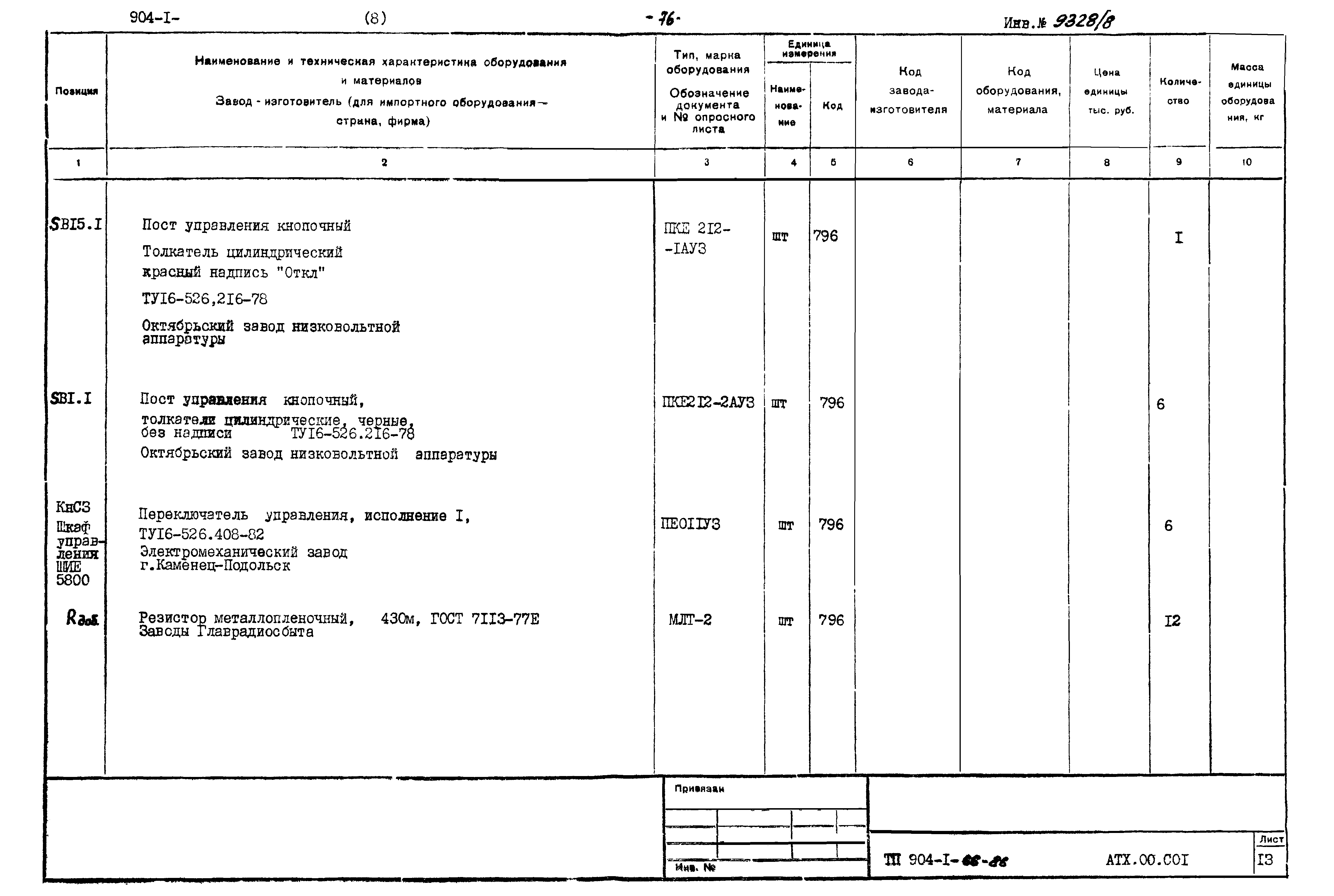 Типовой проект 904-1-66.86