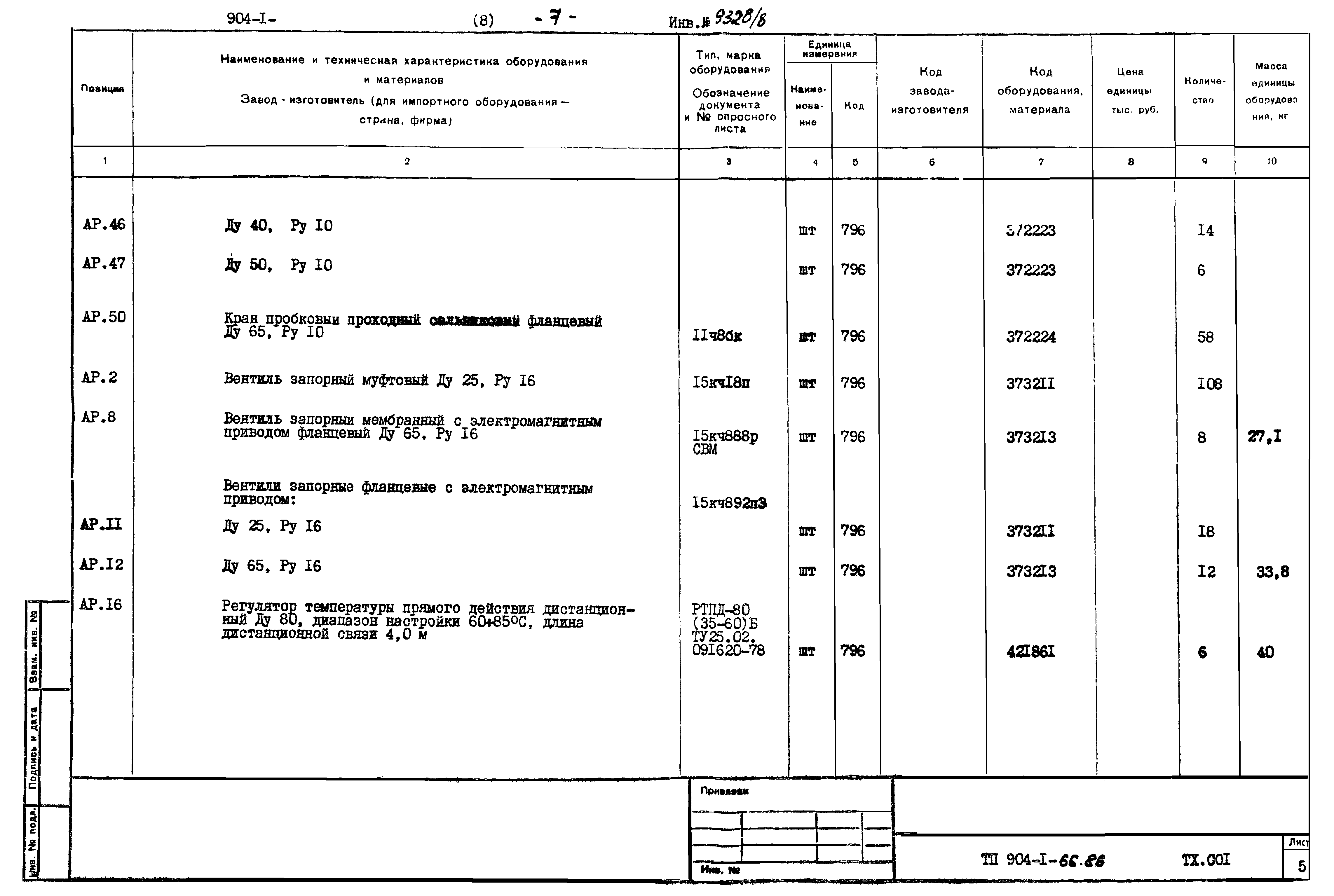Типовой проект 904-1-66.86
