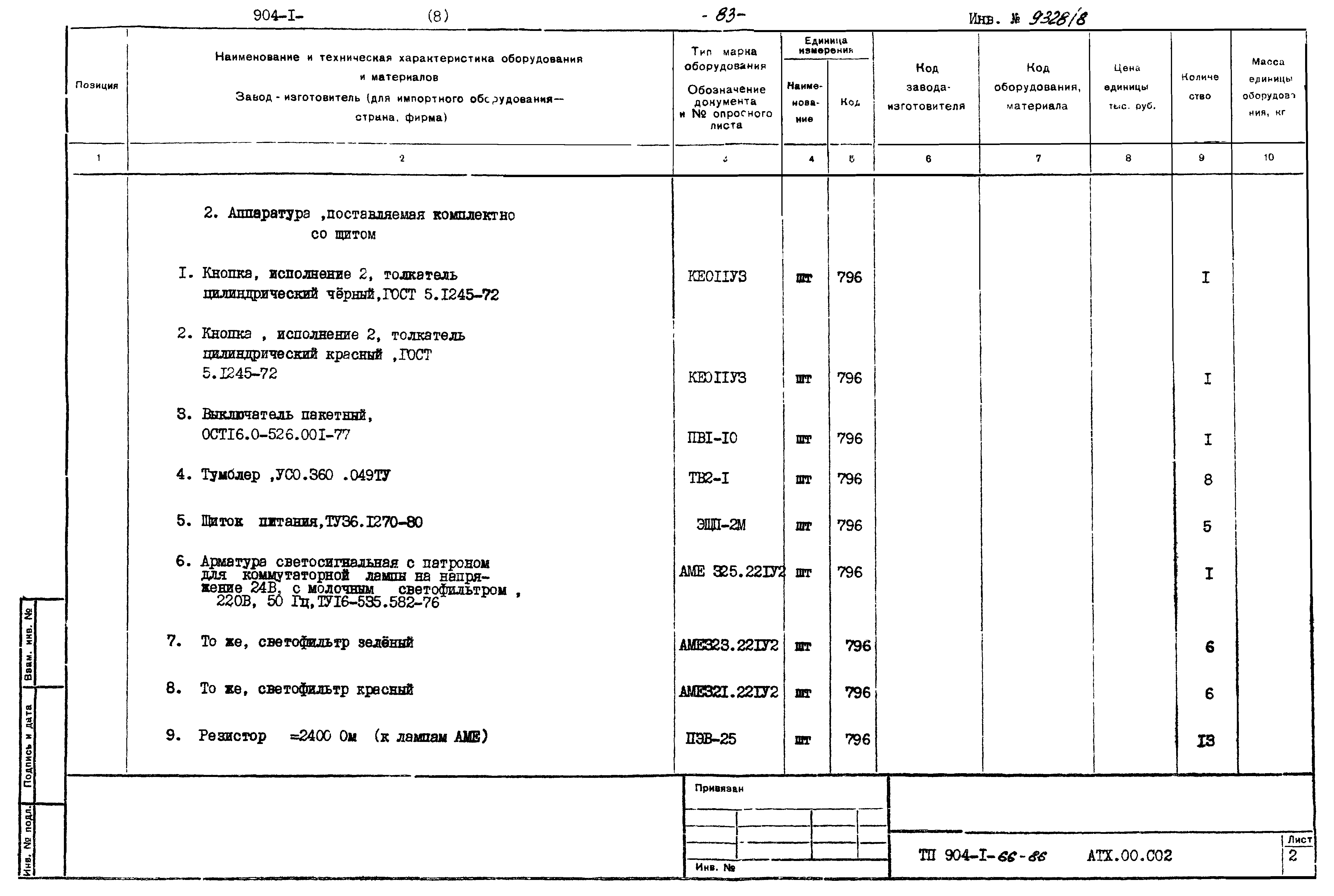 Типовой проект 904-1-66.86