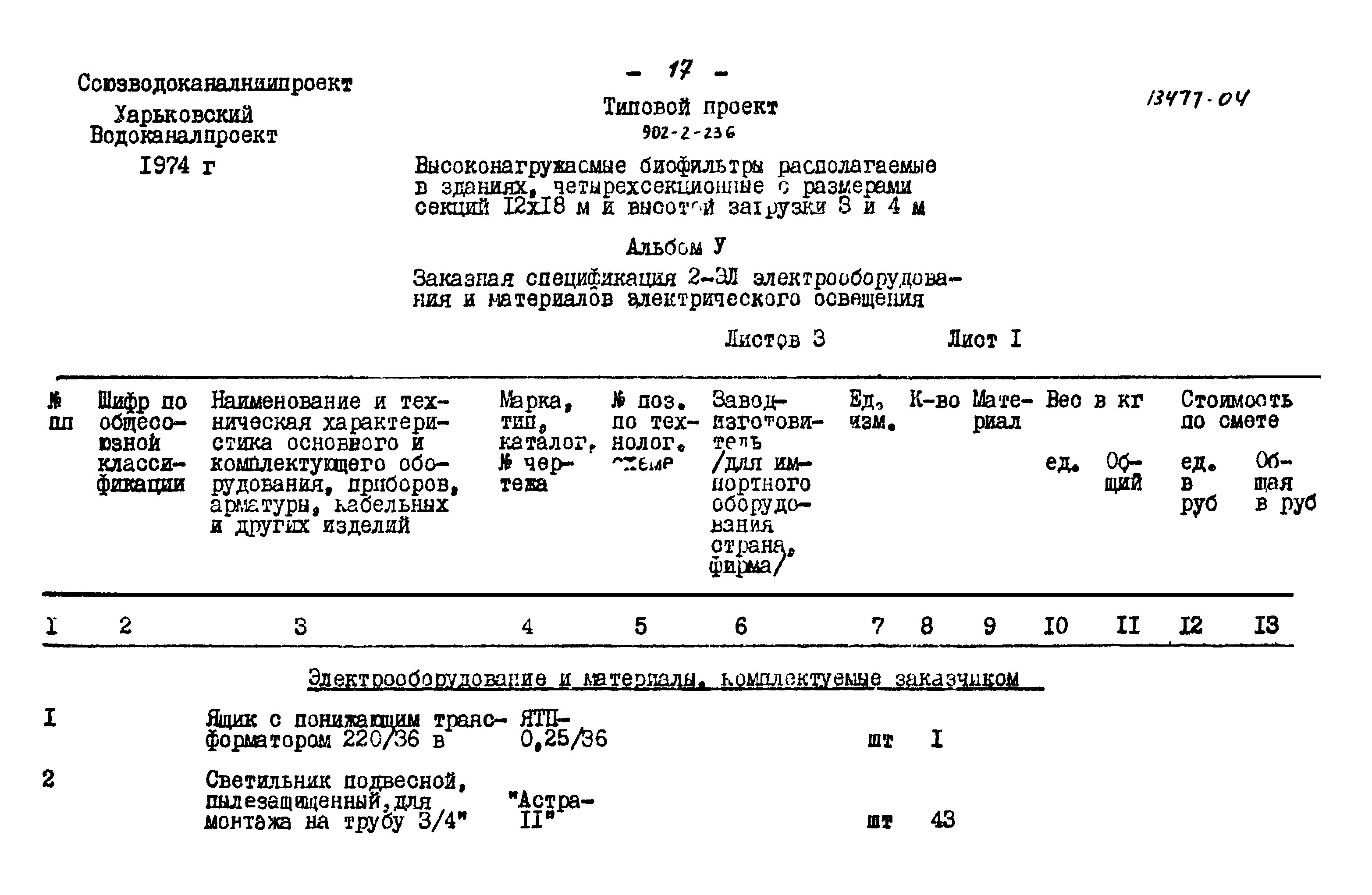 Типовой проект 902-2-236