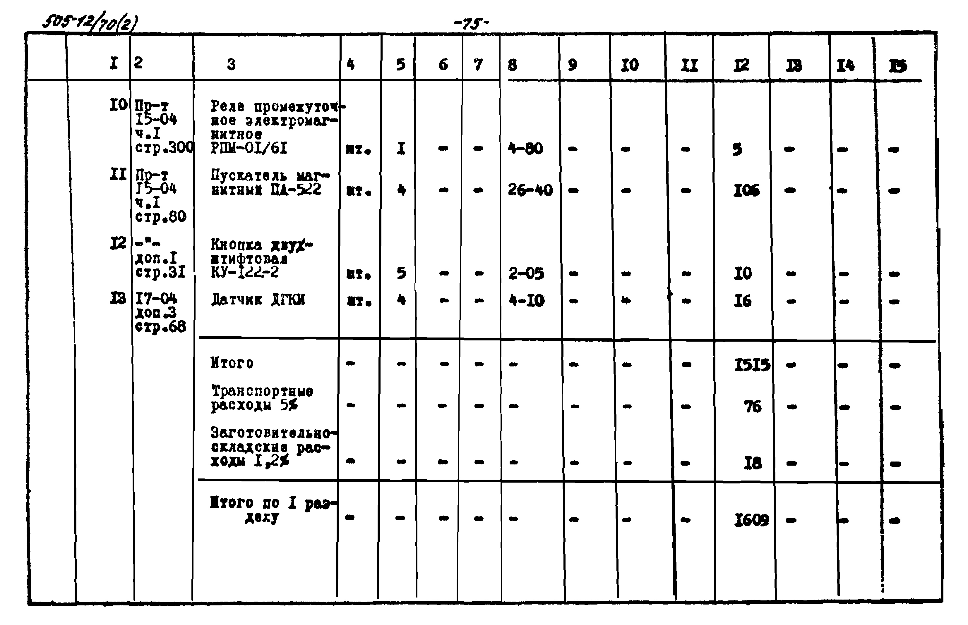 Типовой проект 505-12/70